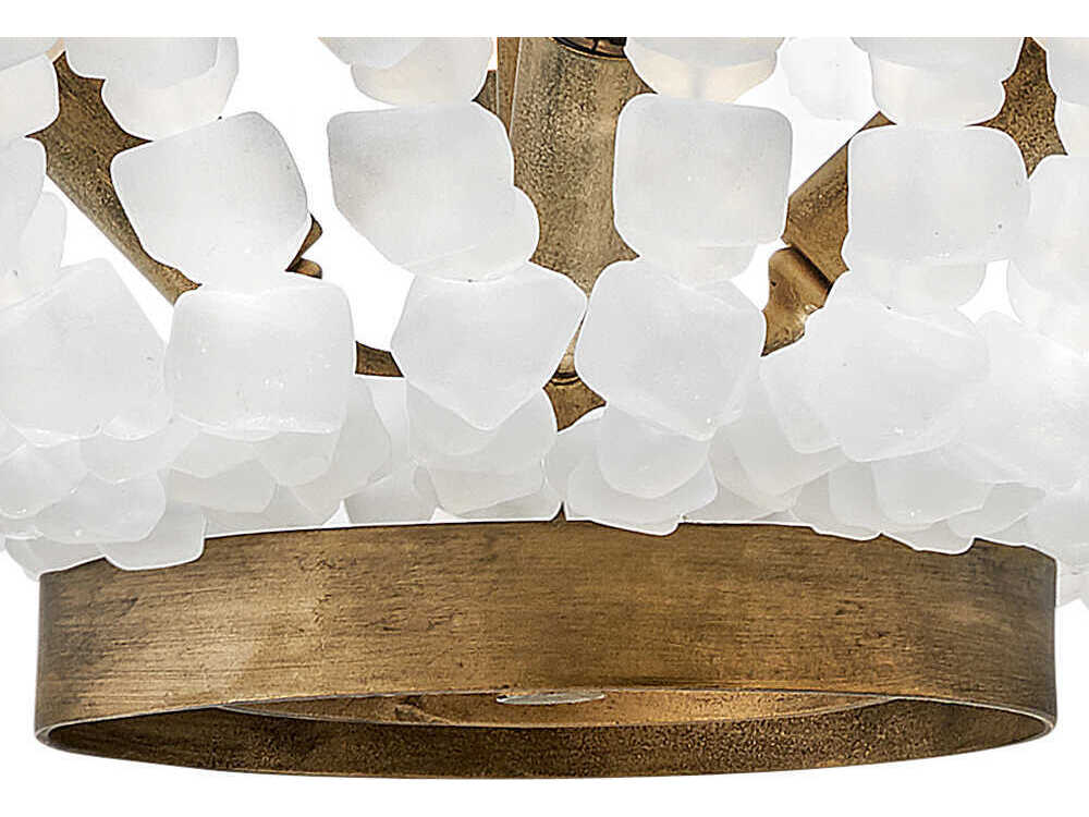 Fredrick Ramond Dune 4-Light Burnished Gold Glass Semi Flush Mount