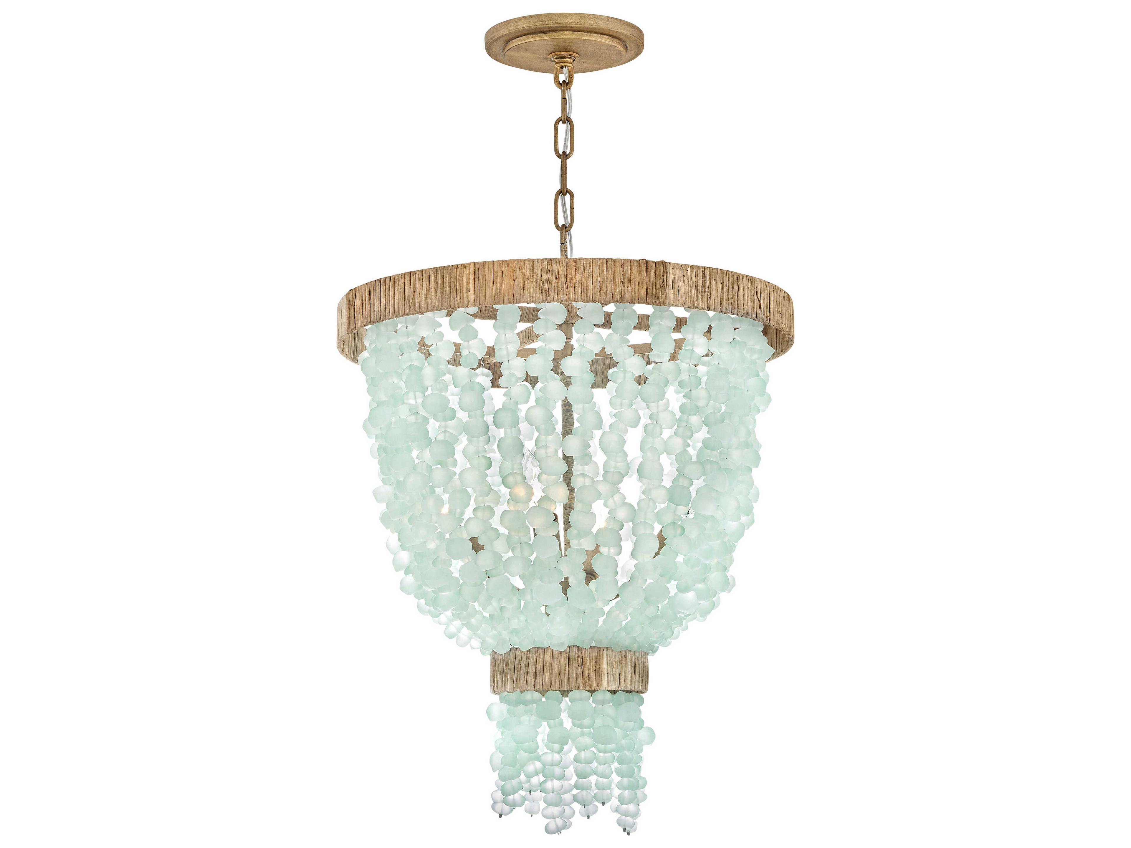 Fredrick Ramond Dune 4-Light Burnished Gold Glass LED Pendant