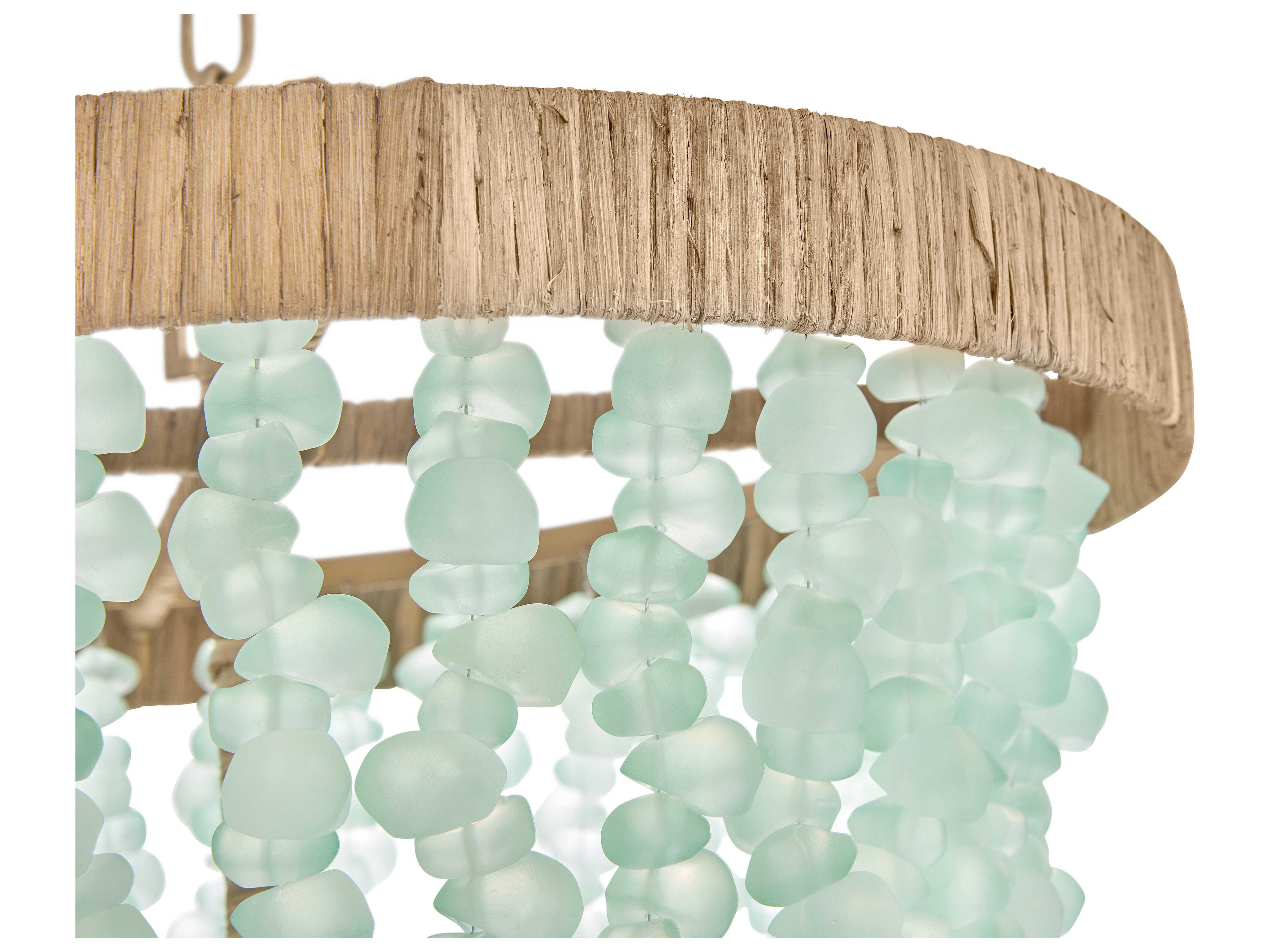 Fredrick Ramond Dune 4-Light Burnished Gold Glass LED Pendant