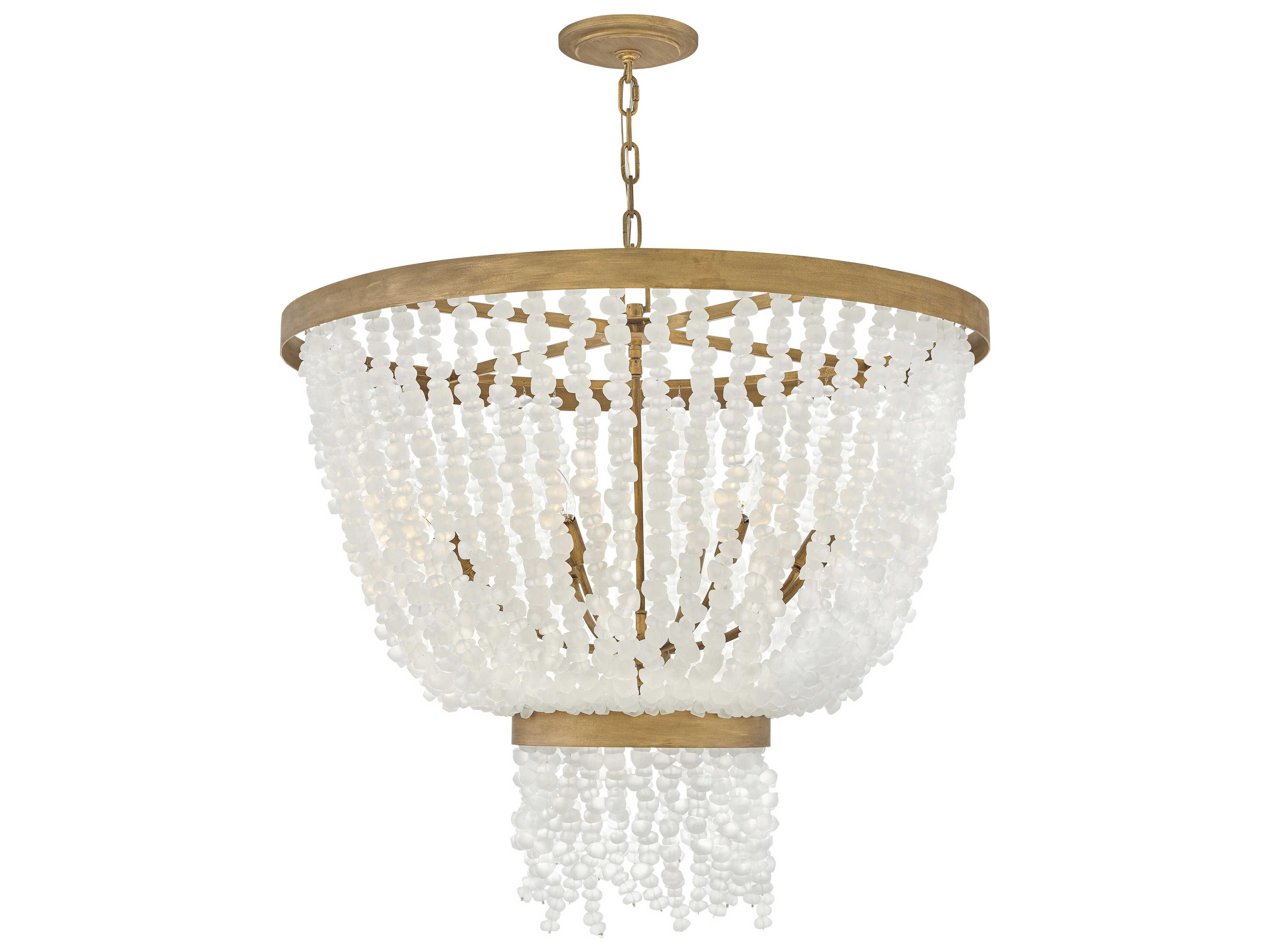 Fredrick Ramond Dune 8-Light Burnished Gold Glass LED Pendant