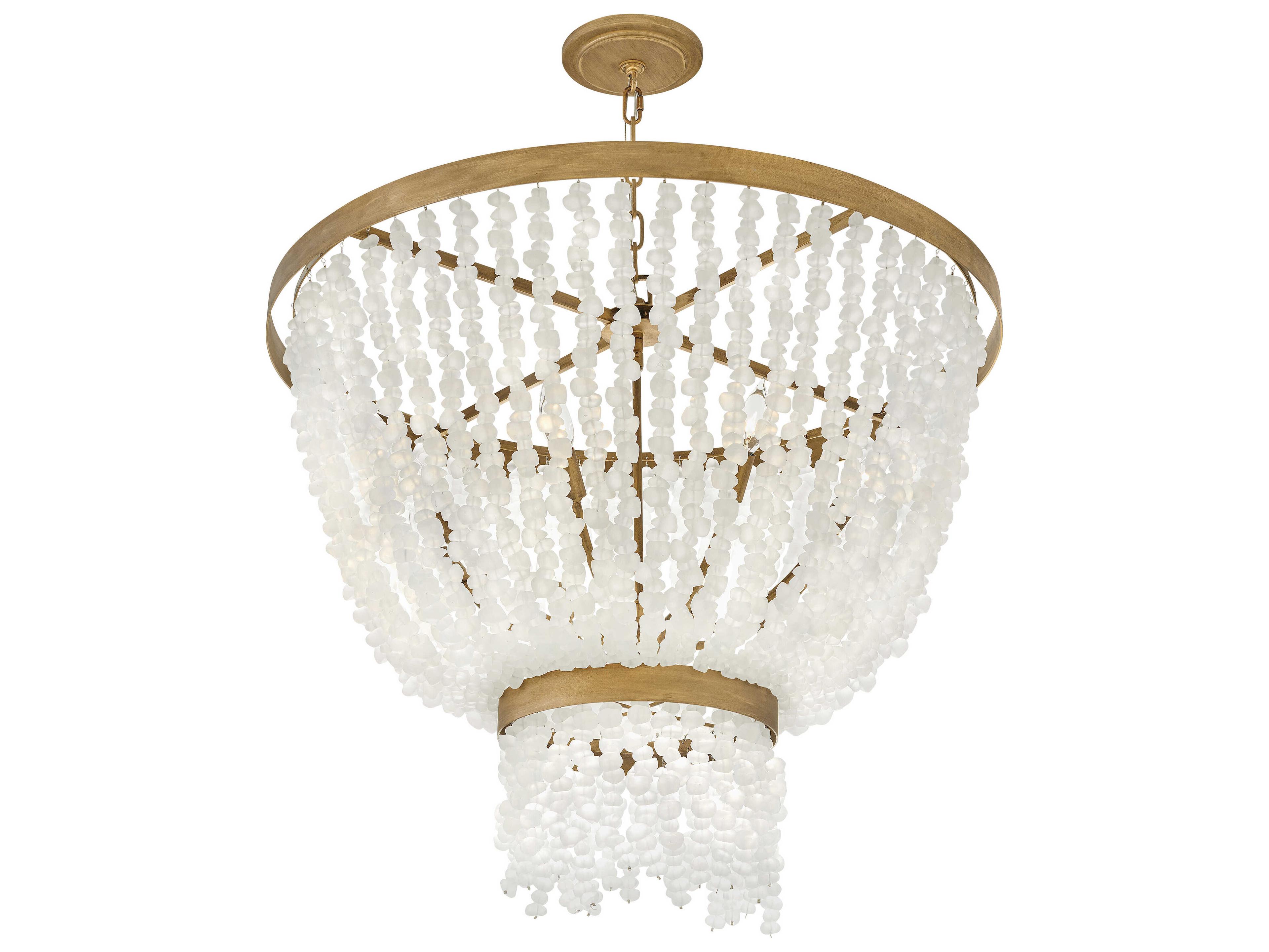 Fredrick Ramond Dune 8-Light Burnished Gold Glass LED Pendant