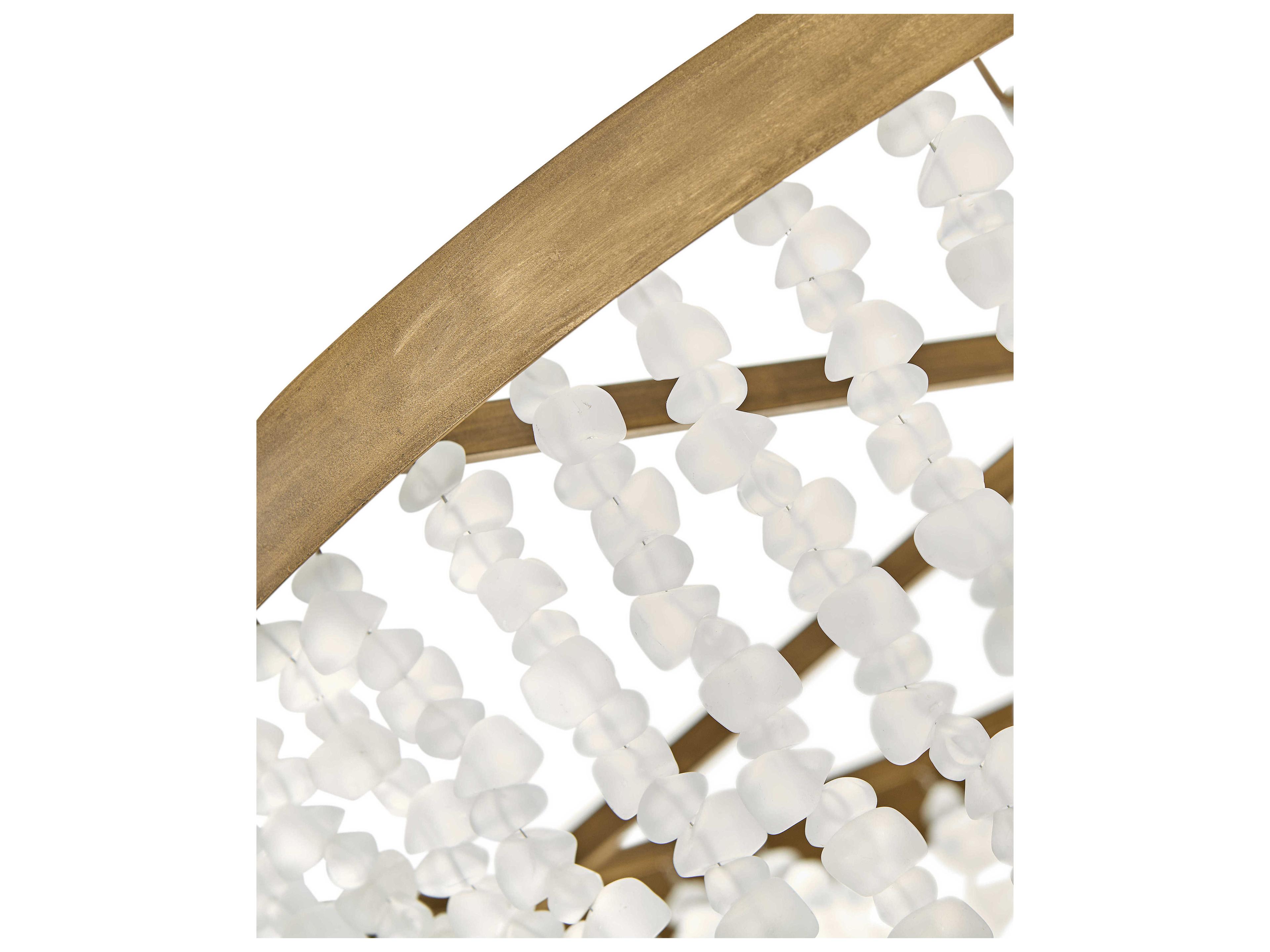 Fredrick Ramond Dune 8-Light Burnished Gold Glass LED Pendant