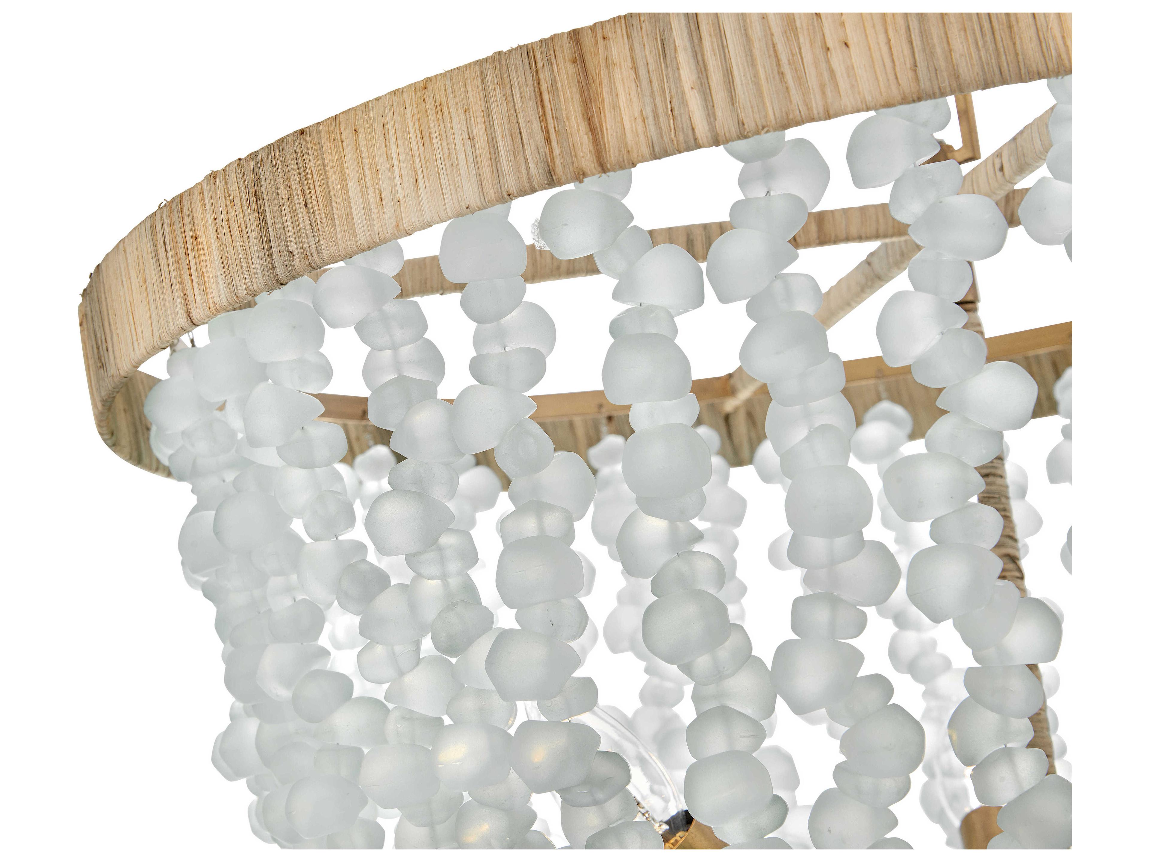 Fredrick Ramond Dune 6-Light Burnished Gold Glass Candelabra Chandelier