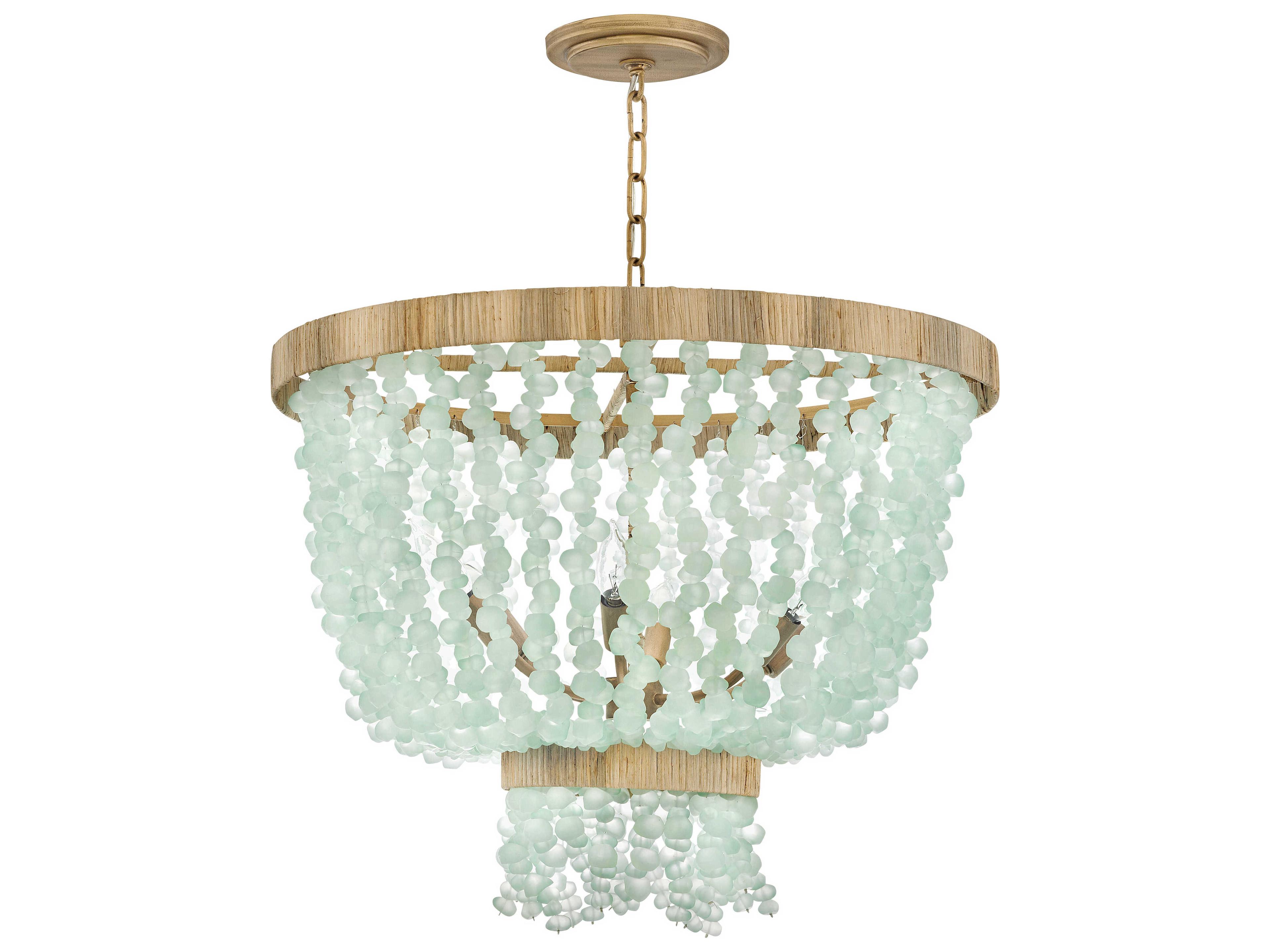 Fredrick Ramond Dune 6-Light Burnished Gold Glass LED Pendant