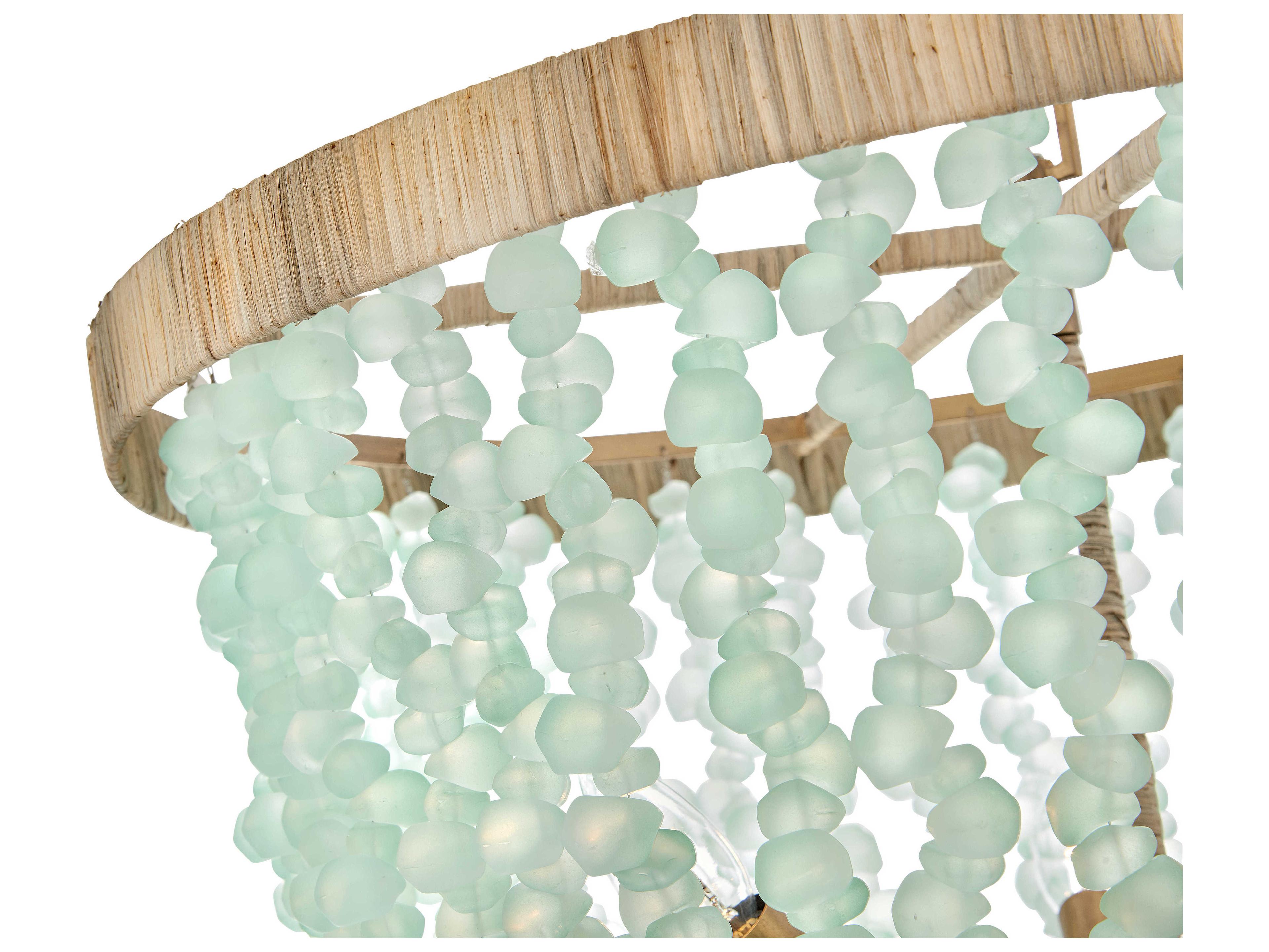 Fredrick Ramond Dune 6-Light Burnished Gold Glass LED Pendant