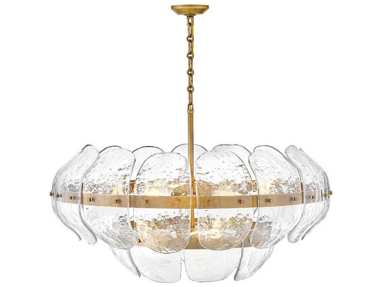 Fredrick Ramond Lillia 9-Light Heritage Brass Tiered Pendant