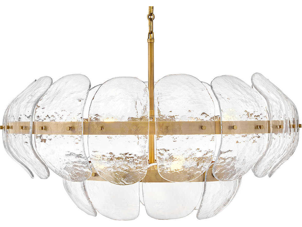 Fredrick Ramond Lillia 9-Light Heritage Brass Tiered Pendant