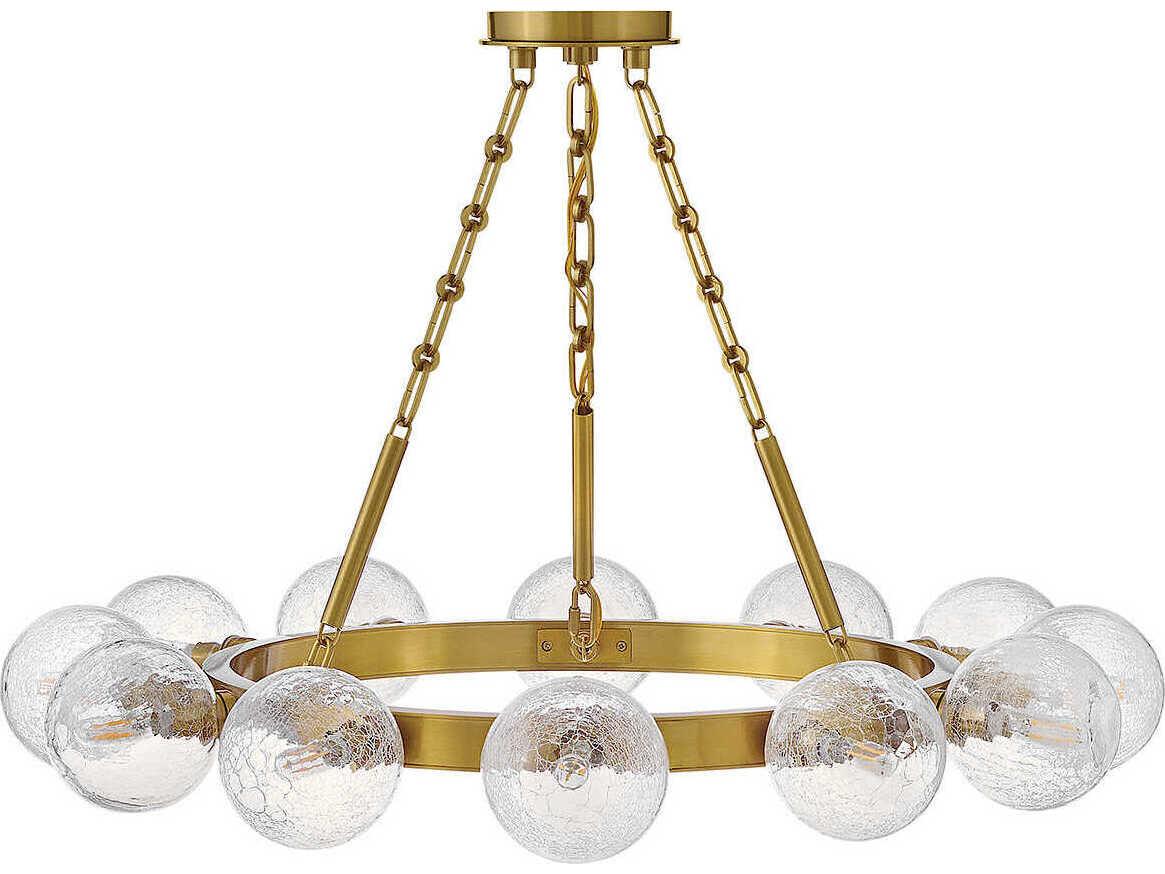 Fredrick Ramond Coco 12-Light Lacquered Brass Globe Chandelier