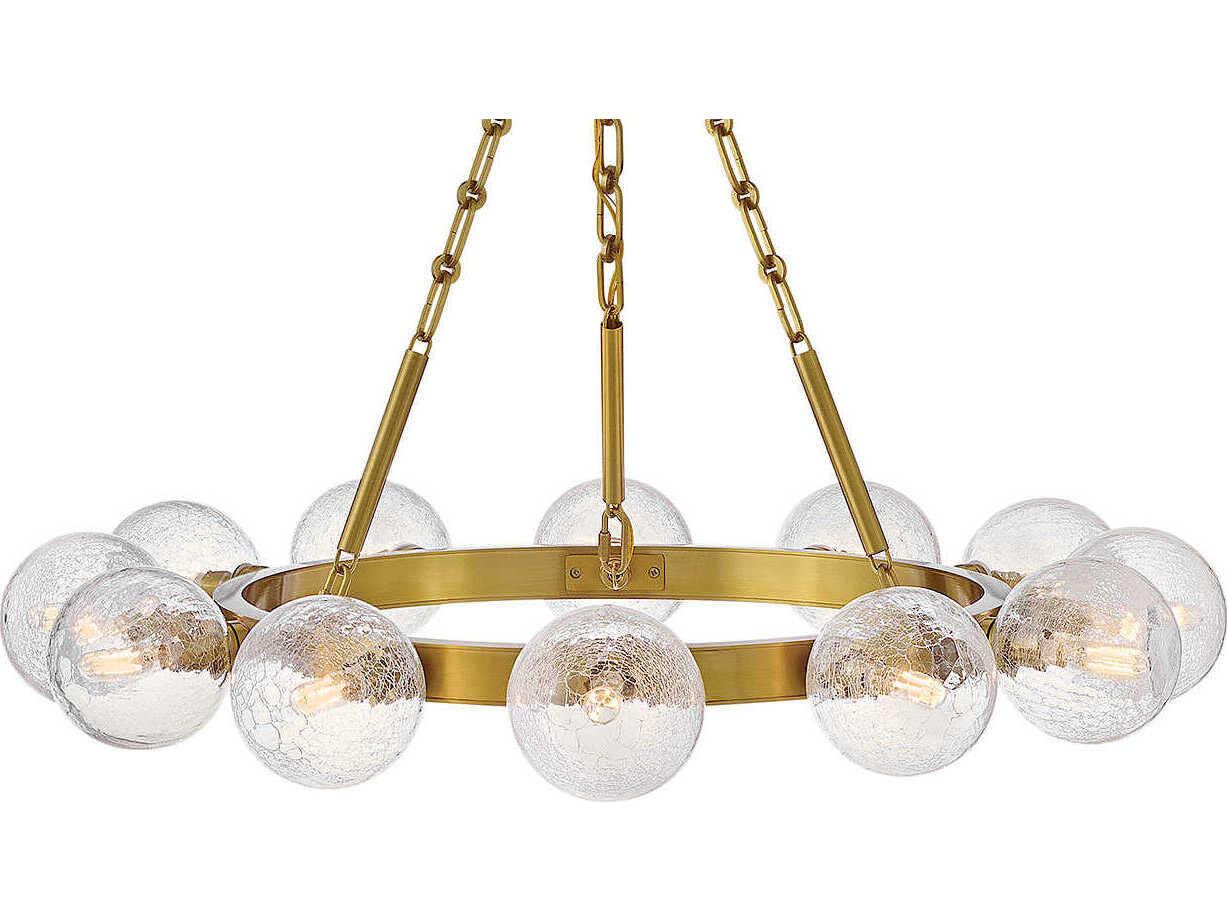 Fredrick Ramond Coco 12-Light Lacquered Brass Globe Chandelier