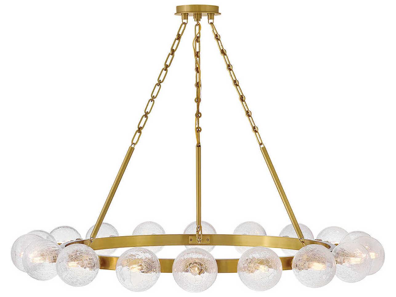 Fredrick Ramond Coco 18-Light Lacquered Brass Globe Chandelier