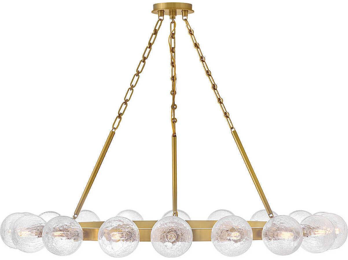 Fredrick Ramond Coco 18-Light Lacquered Brass Globe Chandelier