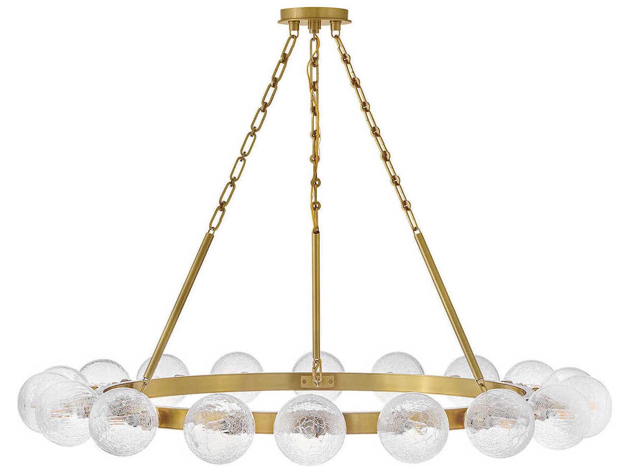 Fredrick Ramond Coco 18-Light Lacquered Brass Globe Chandelier