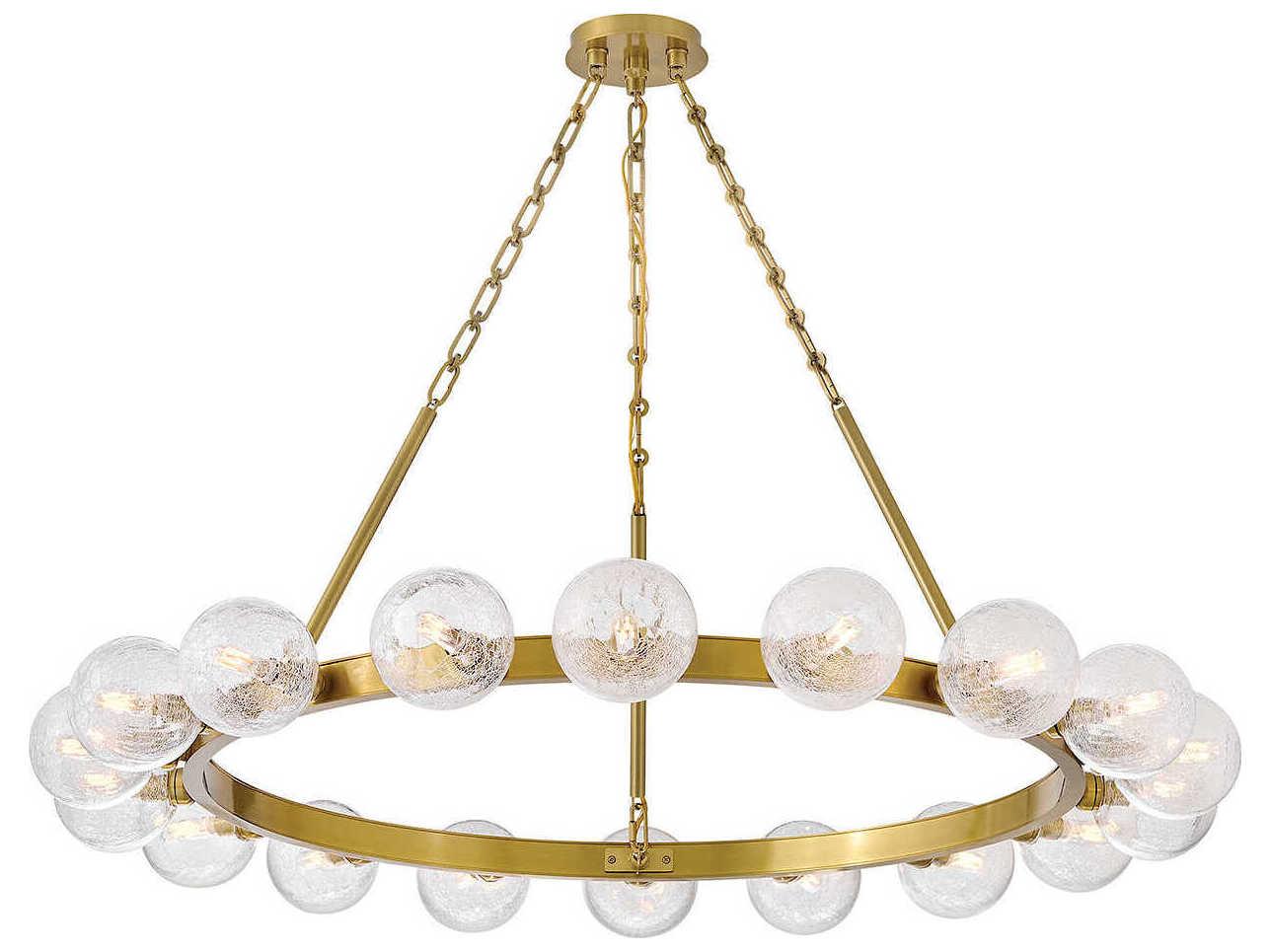 Fredrick Ramond Coco 18-Light Lacquered Brass Globe Chandelier