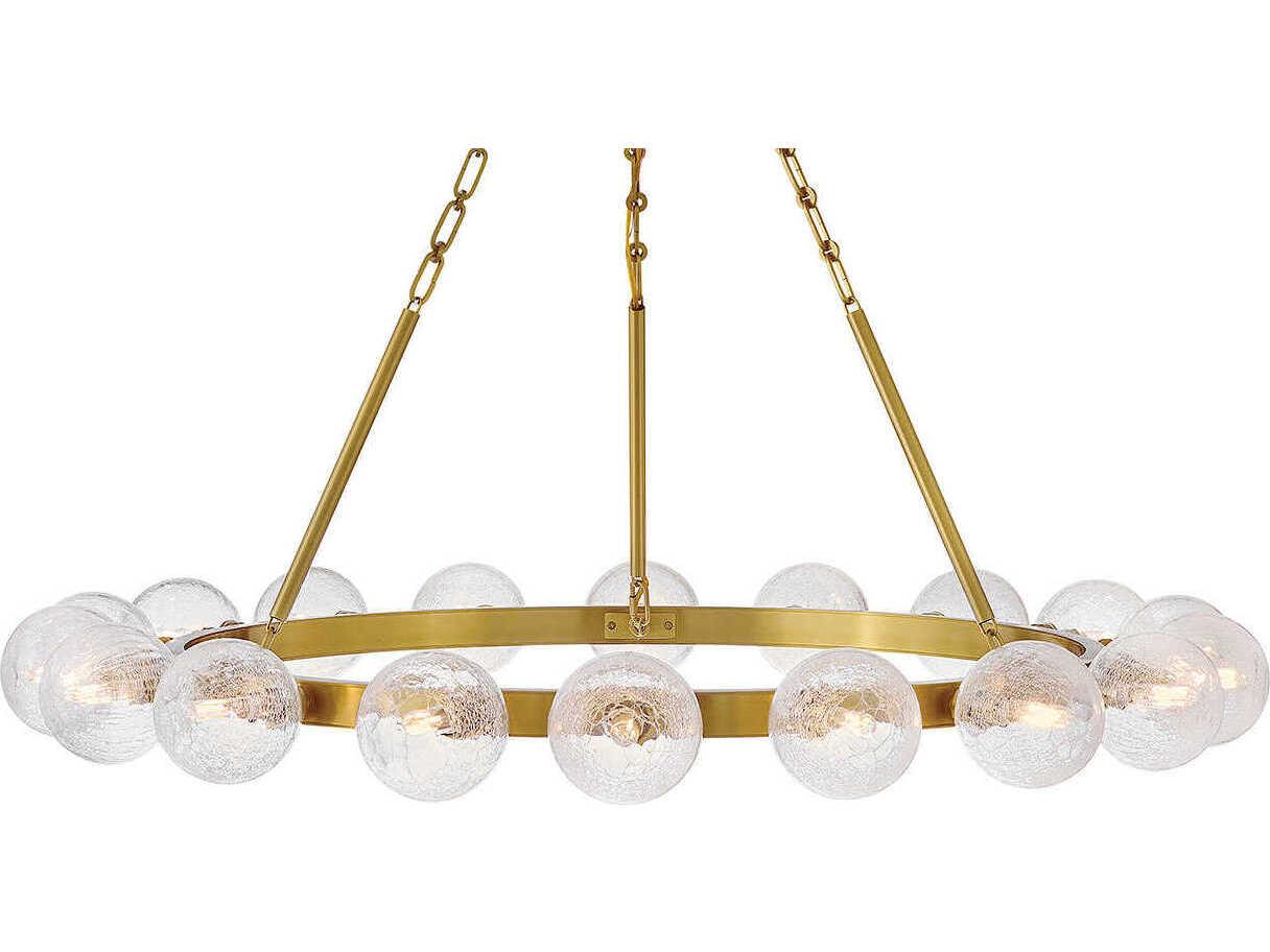 Fredrick Ramond Coco 18-Light Lacquered Brass Globe Chandelier