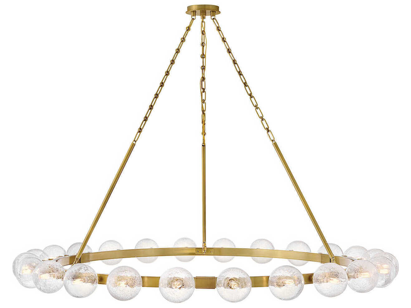 Fredrick Ramond Coco 24-Light Lacquered Brass Globe Chandelier