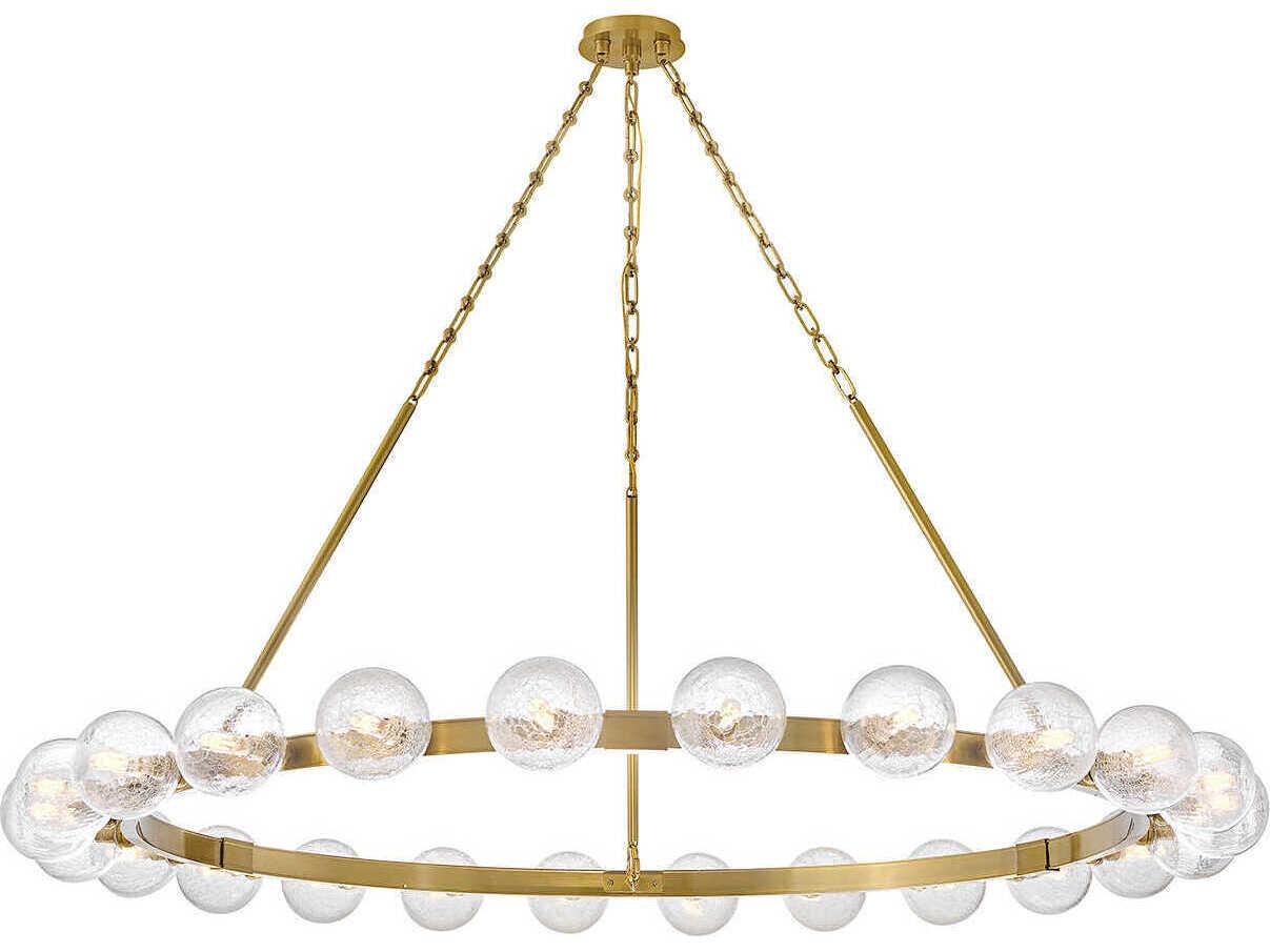 Fredrick Ramond Coco 24-Light Lacquered Brass Globe Chandelier