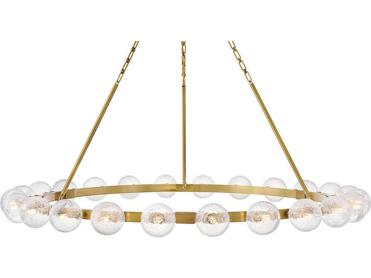 Fredrick Ramond Coco 24-Light Lacquered Brass Globe Chandelier