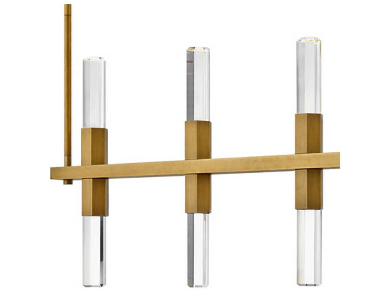 Fredrick Ramond Cecily Heritage Brass Crystal Glass Island Pendant