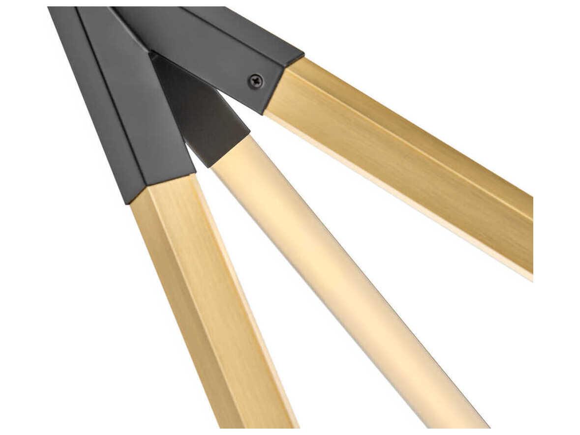 Fredrick Ramond Rae Lacquered Brass Black LED Linear Pendant