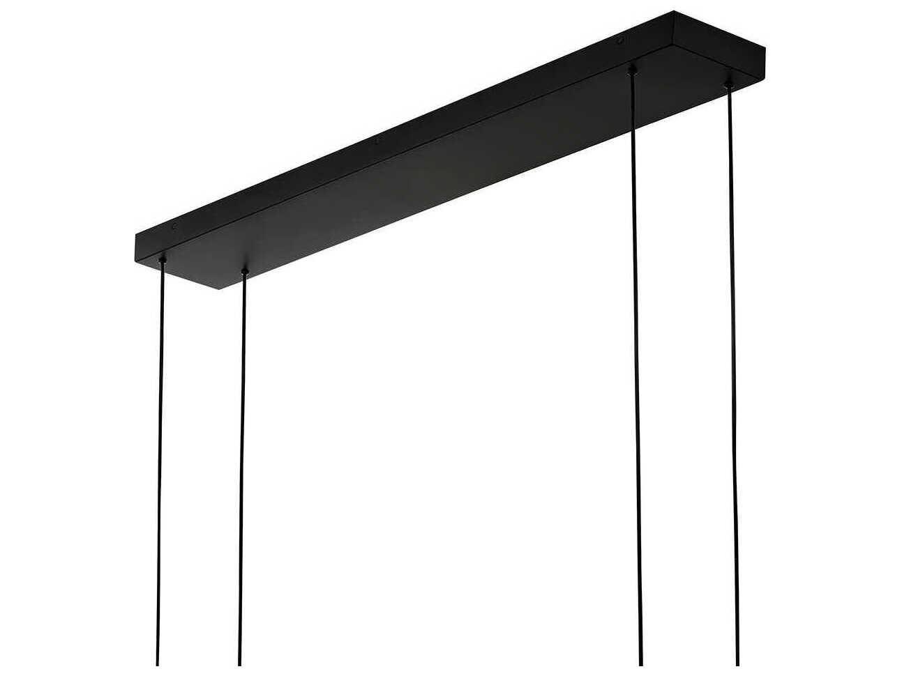 Fredrick Ramond Echo 1 Light Black Brass LED Cylinder Linear Island Pendant