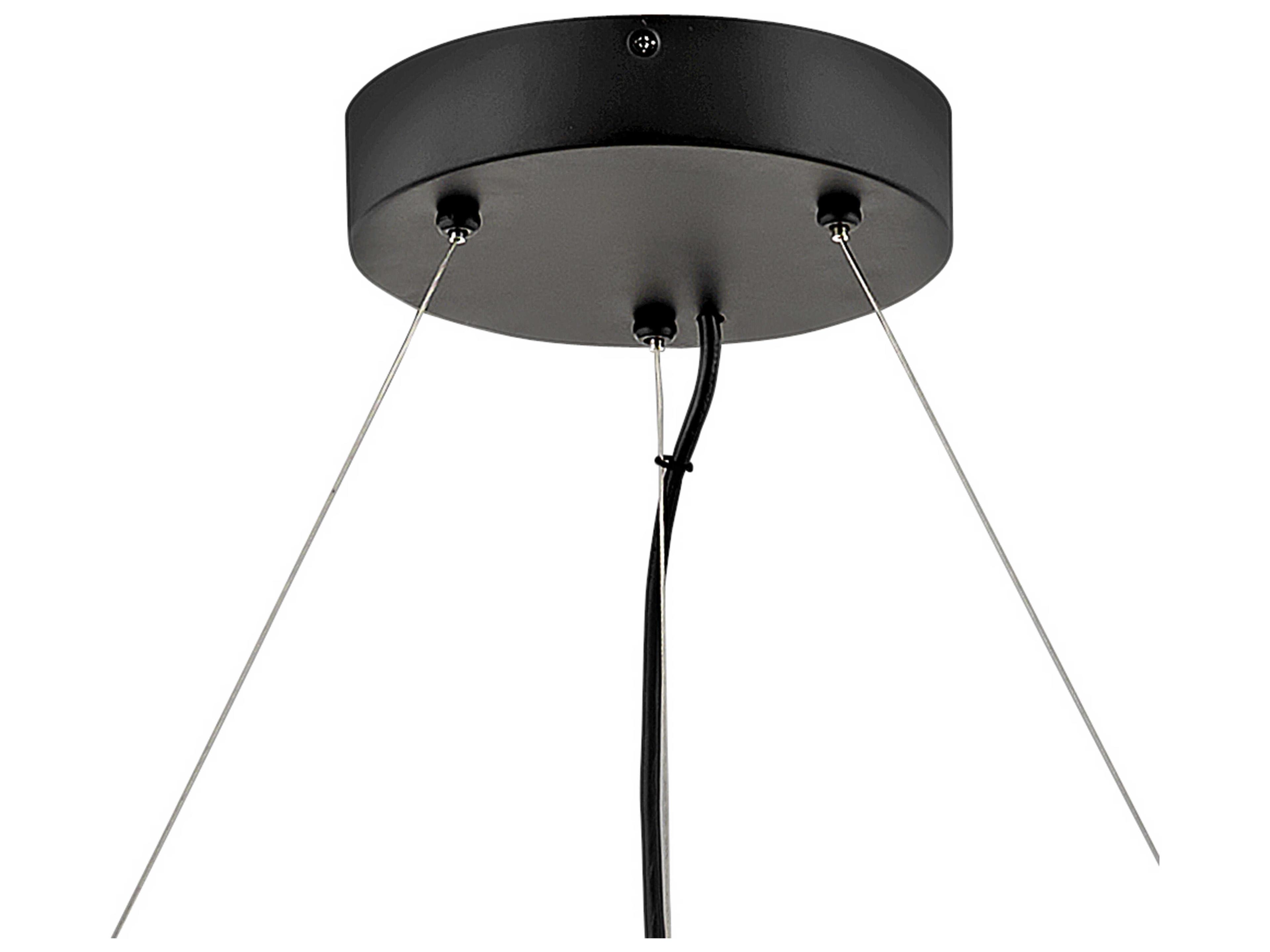 Fredrick Ramond Echo 1 Light Black Brass LED Cylinder Round Pendant