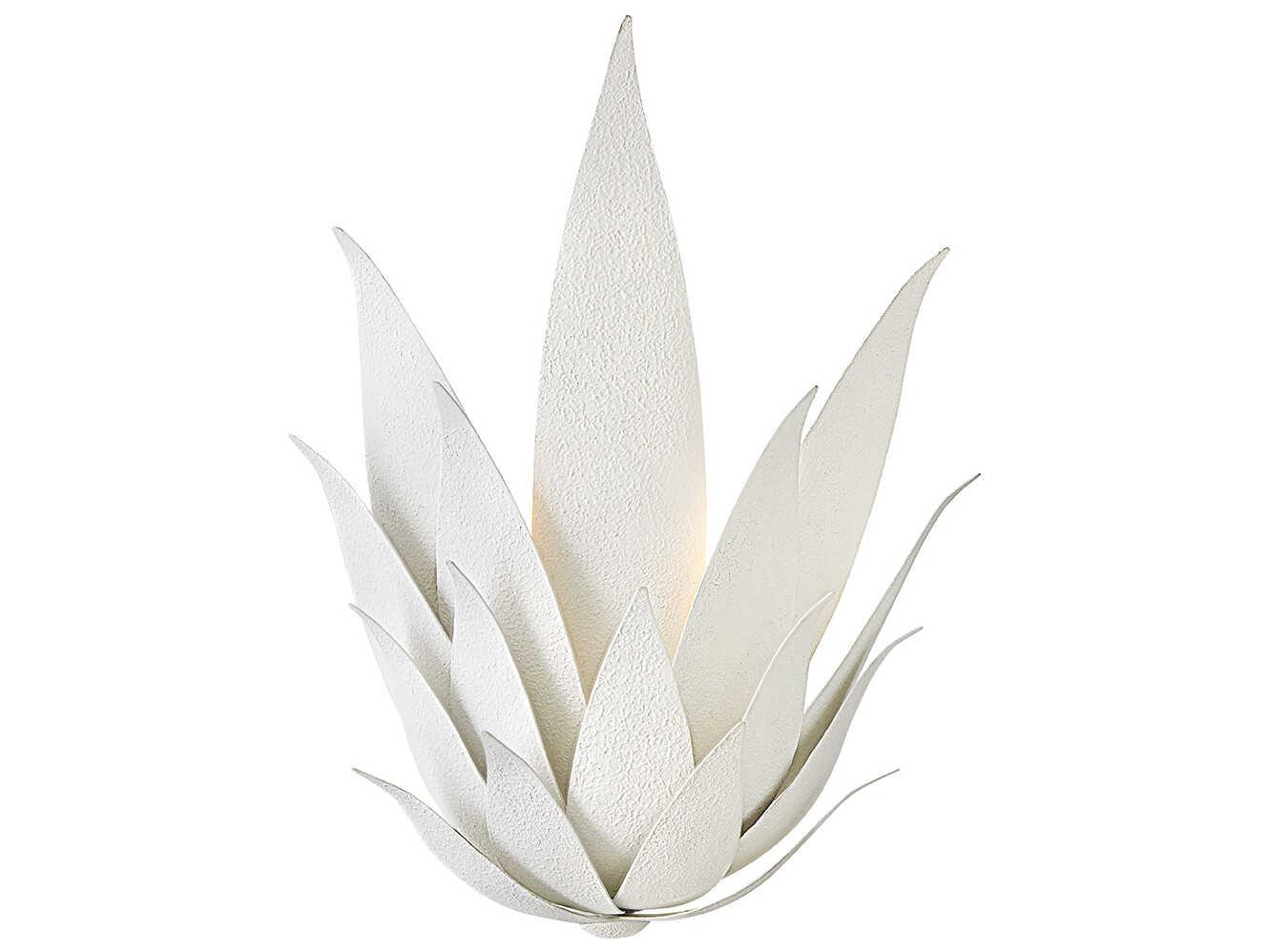 Fredrick Ramond Agave 2-Light Textured Plaster White Wall Sconce