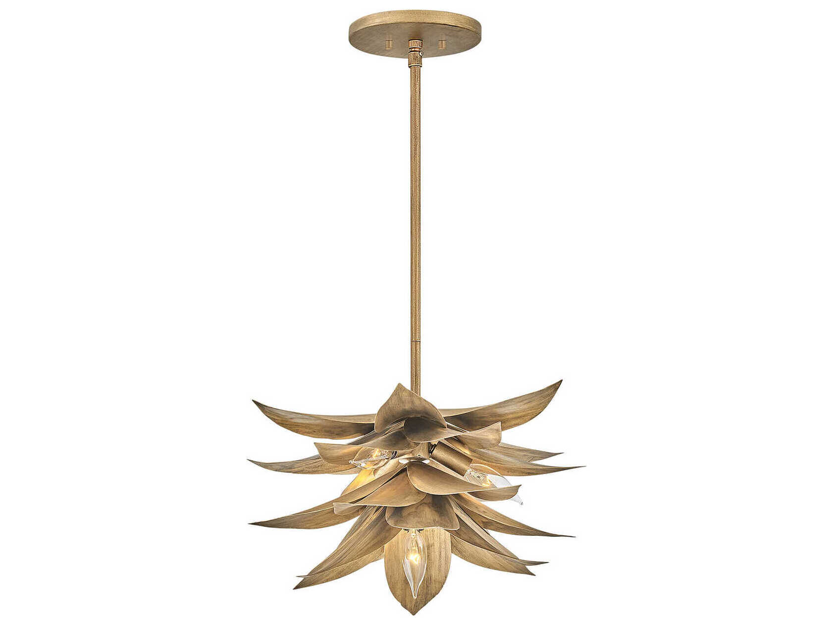 Fredrick Ramond Agave 4-Light Burnished Gold Pendant