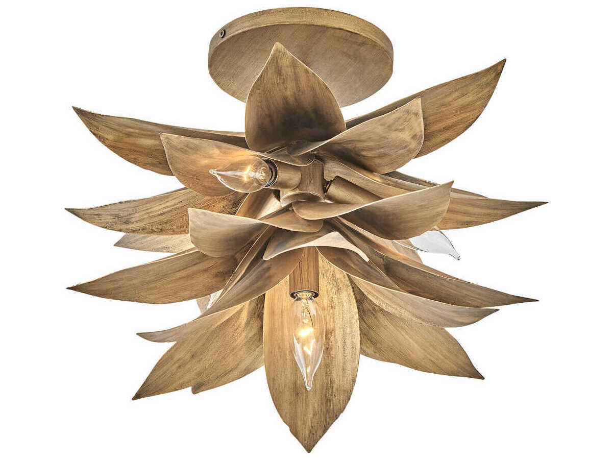 Fredrick Ramond Agave 4-Light Burnished Gold Pendant