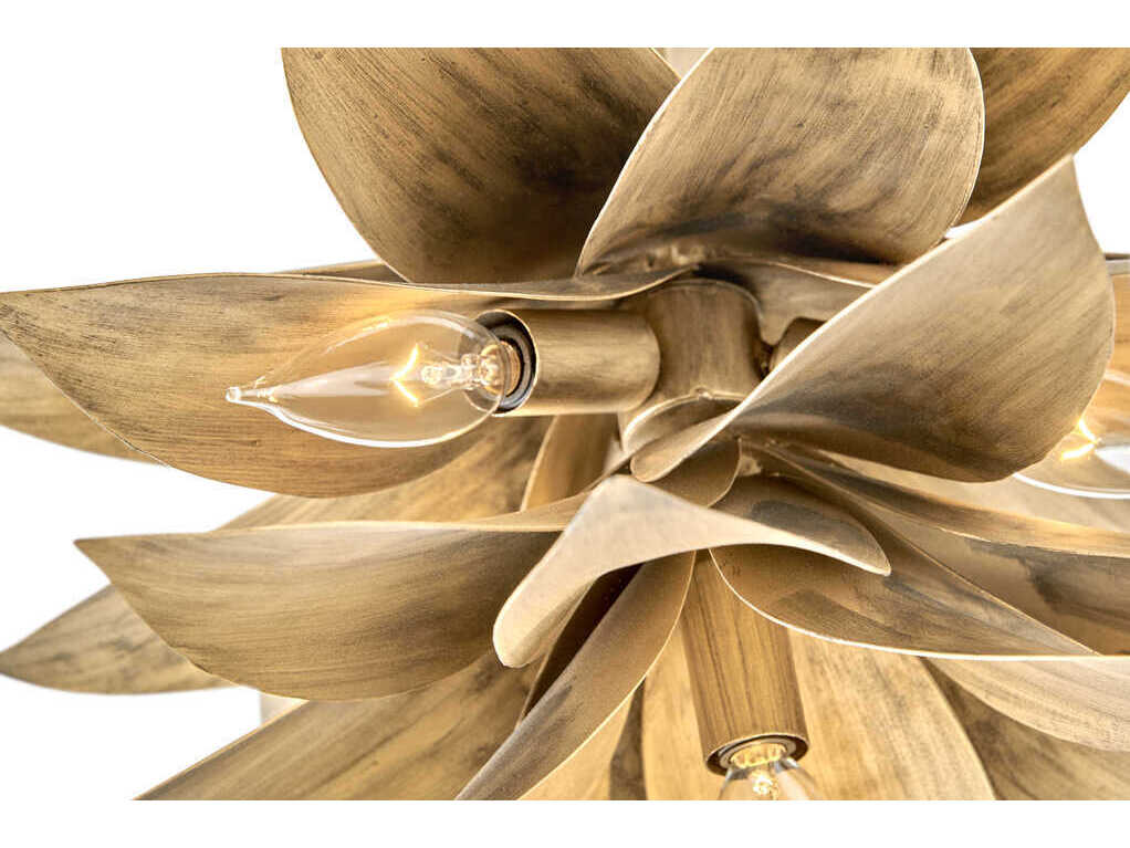 Fredrick Ramond Agave 4-Light Burnished Gold Pendant