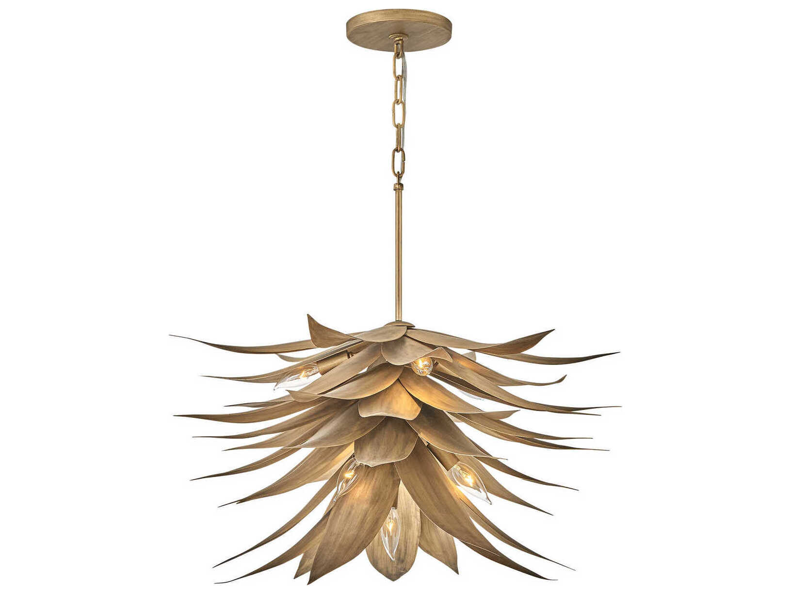 Fredrick Ramond Agave 7-Light Burnished Gold Pendant