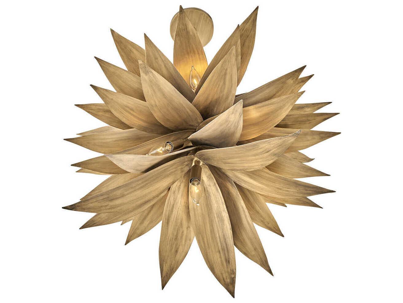 Fredrick Ramond Agave 7-Light Burnished Gold Pendant