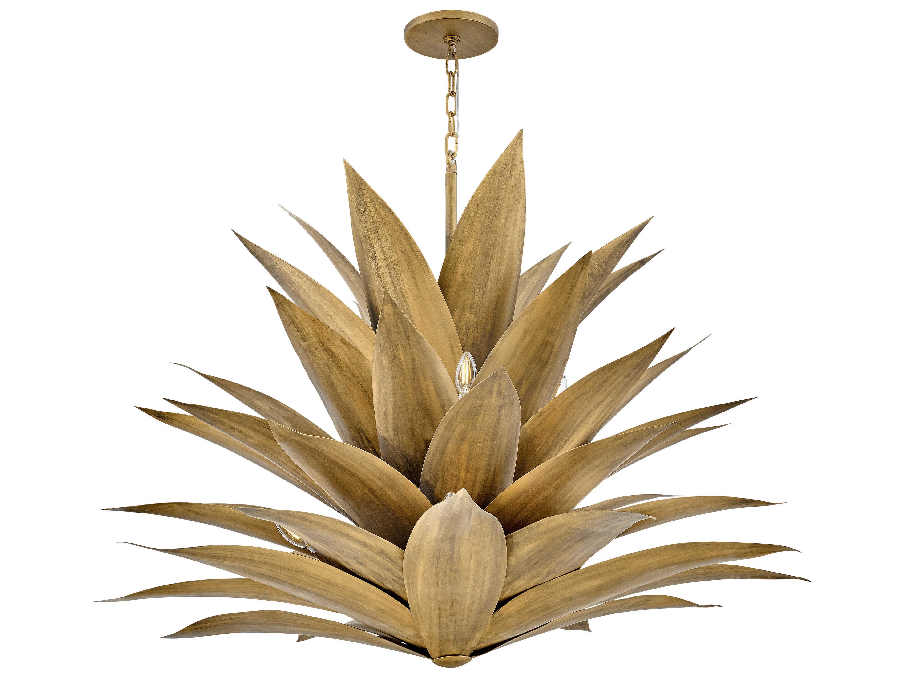Fredrick Ramond Agave 12-Light Burnished Gold LED Pendant