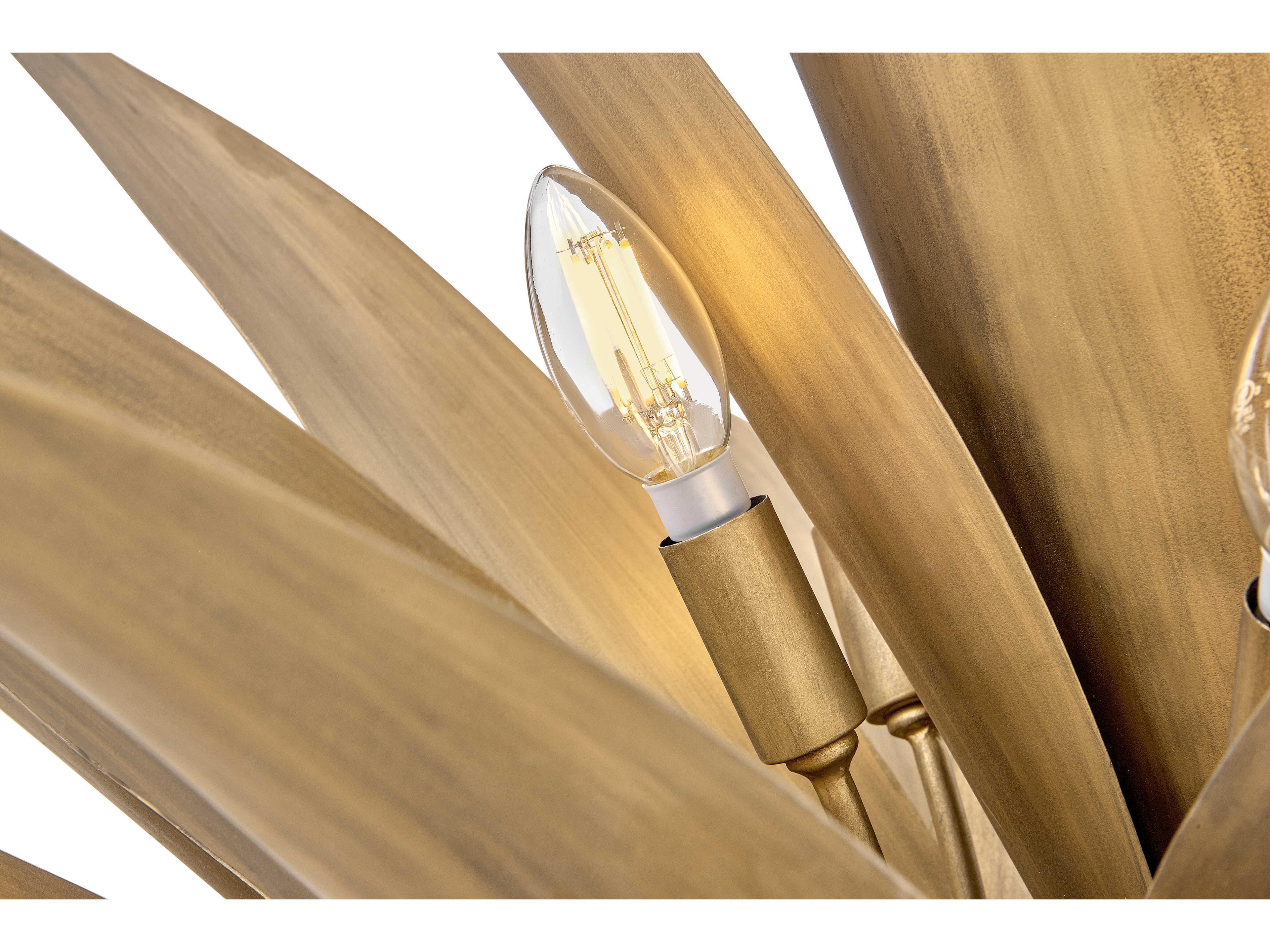 Fredrick Ramond Agave 12-Light Burnished Gold LED Pendant