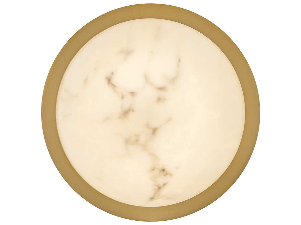 Fredrick Ramond Cava Lacquered Brass Round Flush Mount