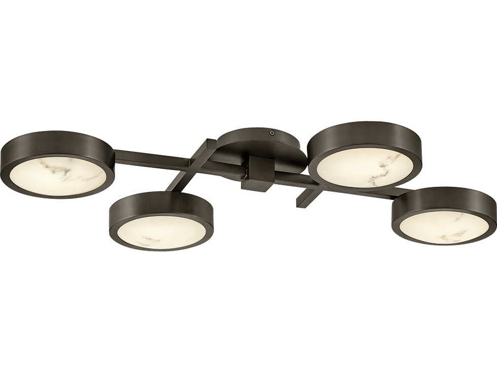 Fredrick Ramond Cava Black Oxide Round Flush Mount