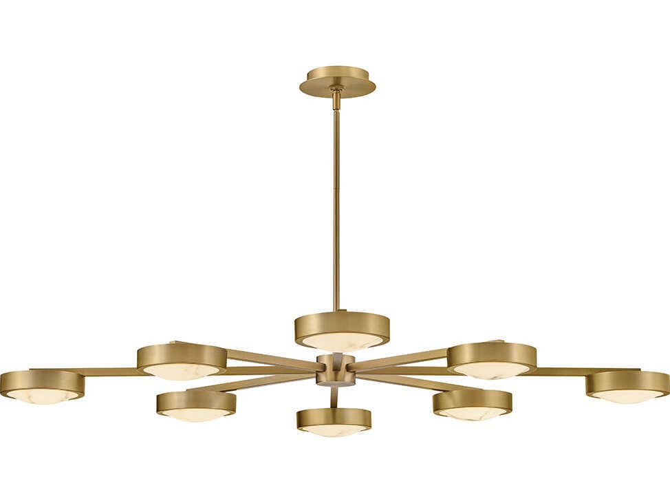 Fredrick Ramond Cava Lacquered Brass Round Semi Flush Mount