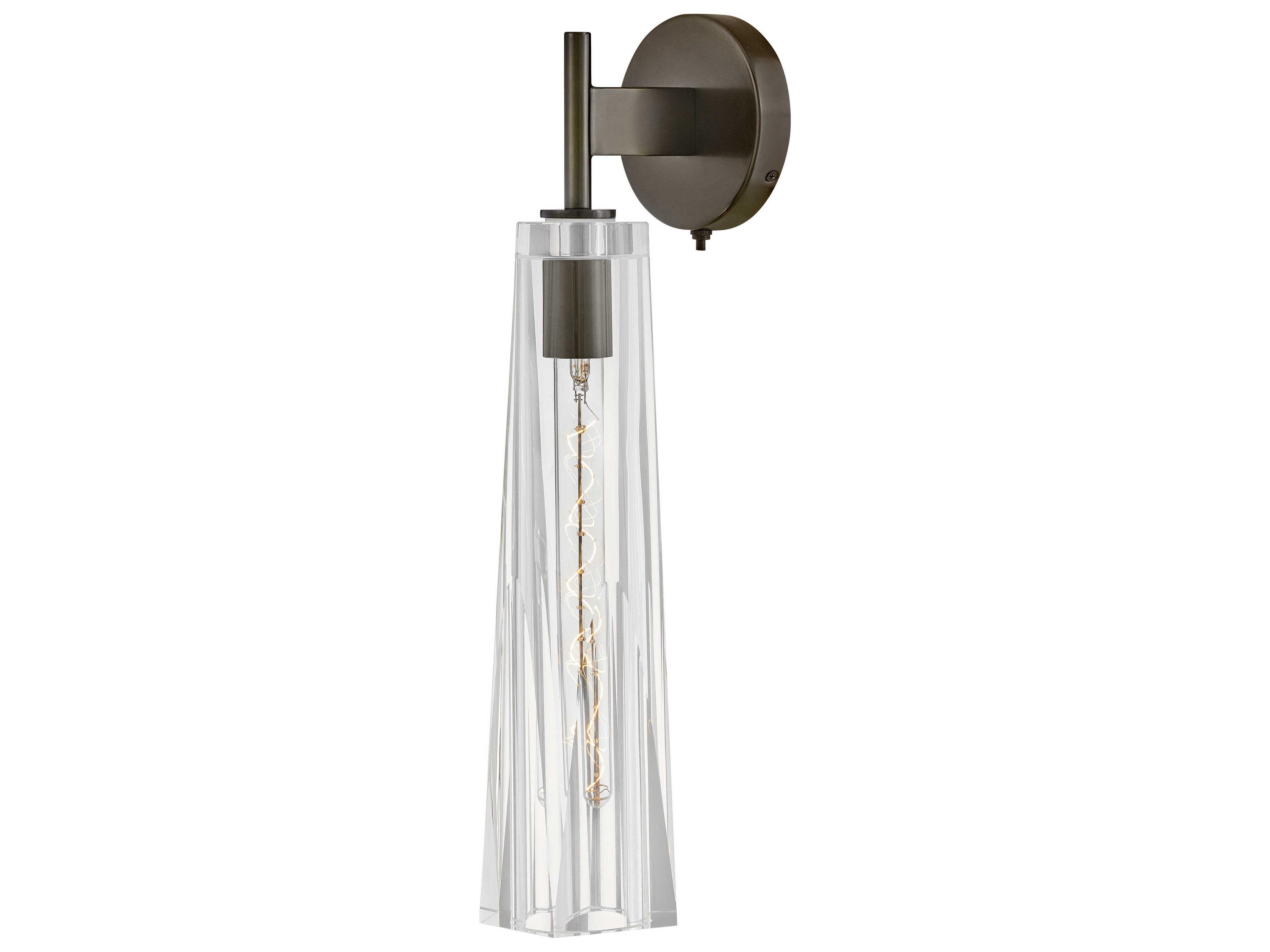Fredrick Ramond Cosette 1-Light Black Oxide Crystal Glass Wall Sconce