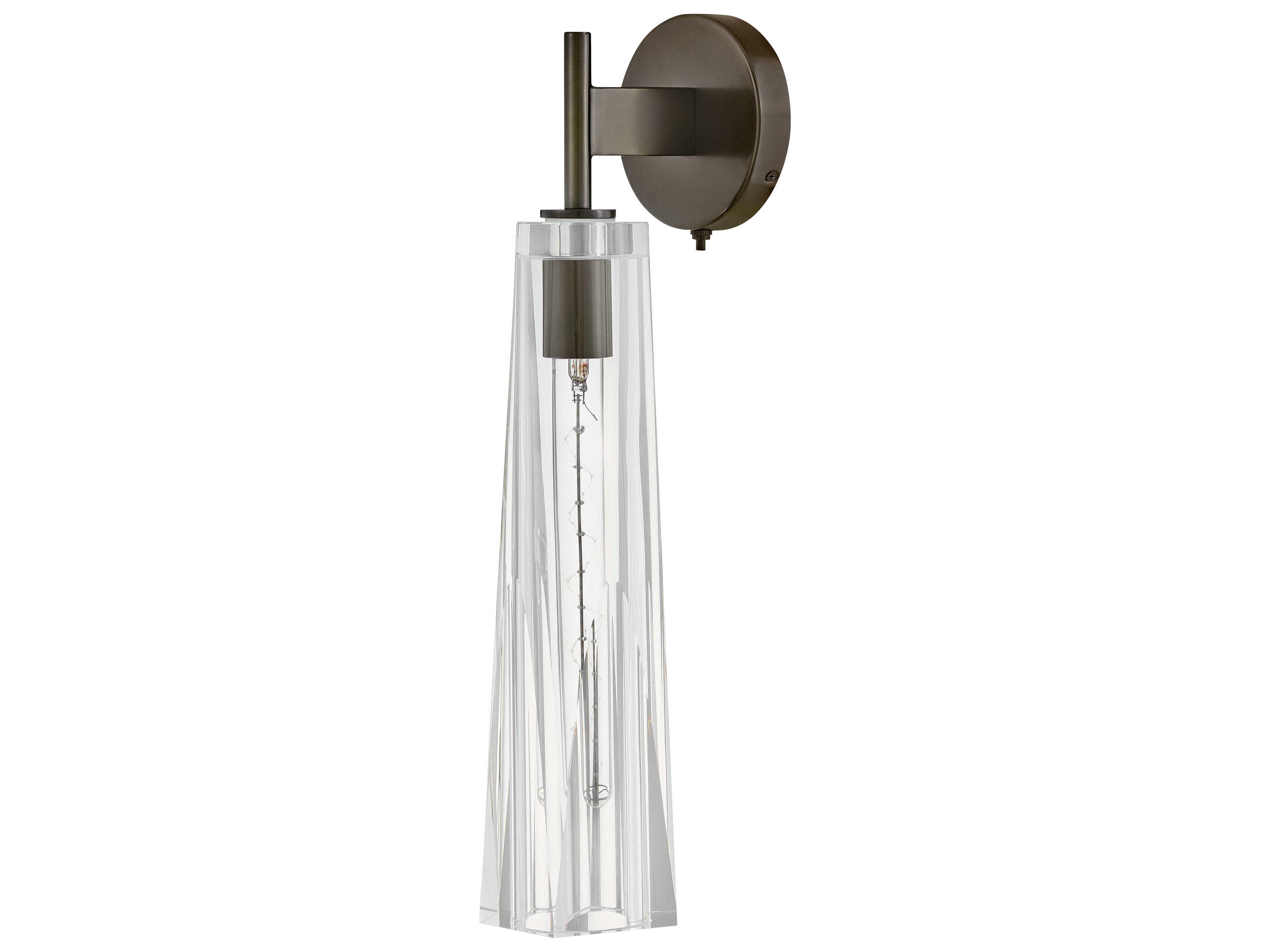 Fredrick Ramond Cosette 1-Light Black Oxide Crystal Glass Wall Sconce