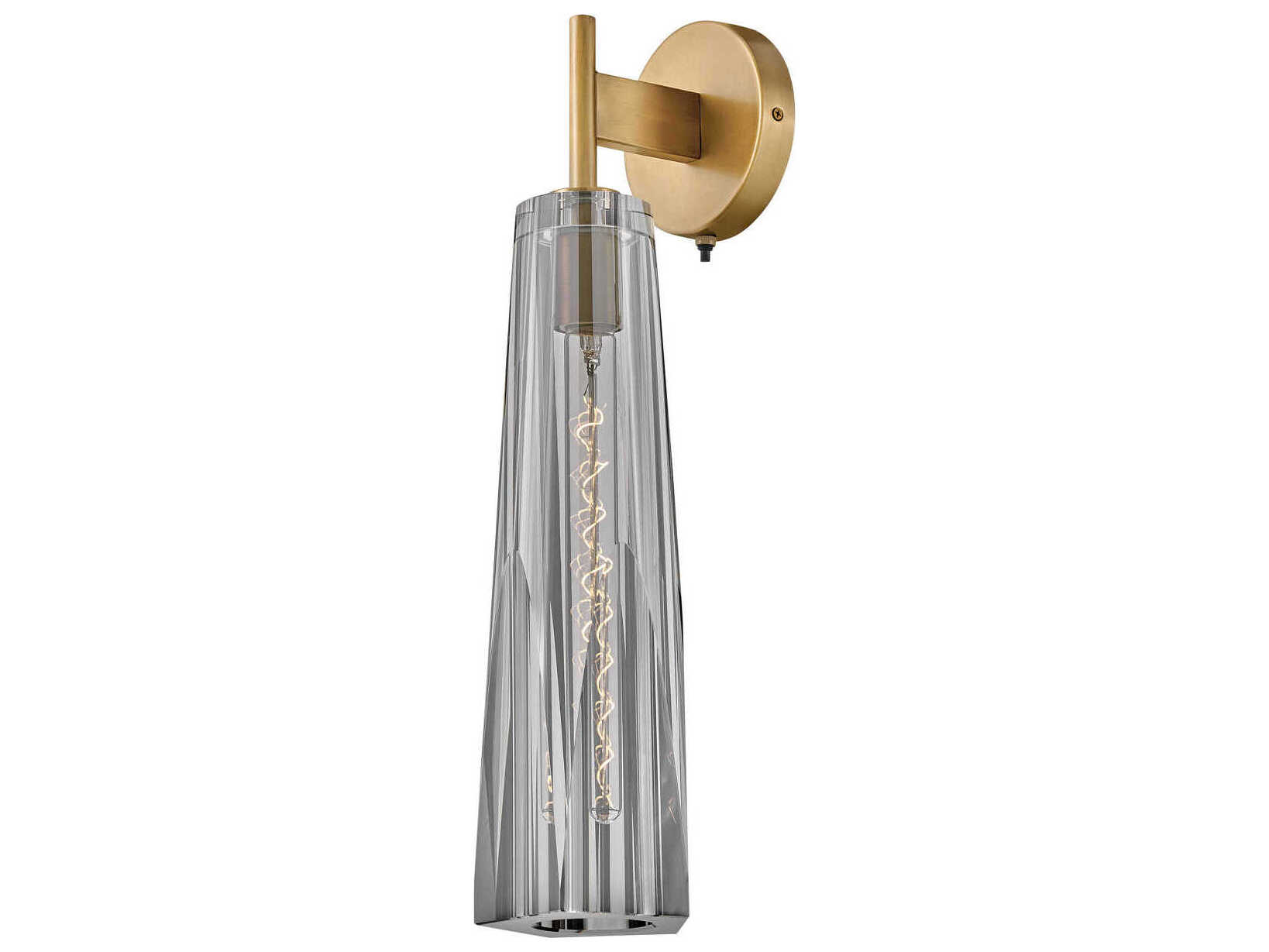 Fredrick Ramond Cosette 1-Light Heritage Brass Crystal Glass Wall Sconce