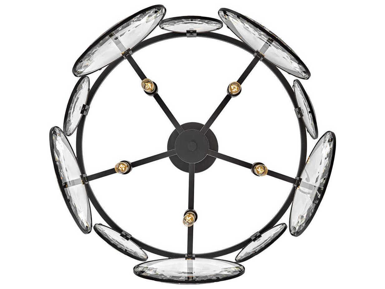 Fredrick Ramond Nala 5-Light Black Glass Geometric Linear Pendant