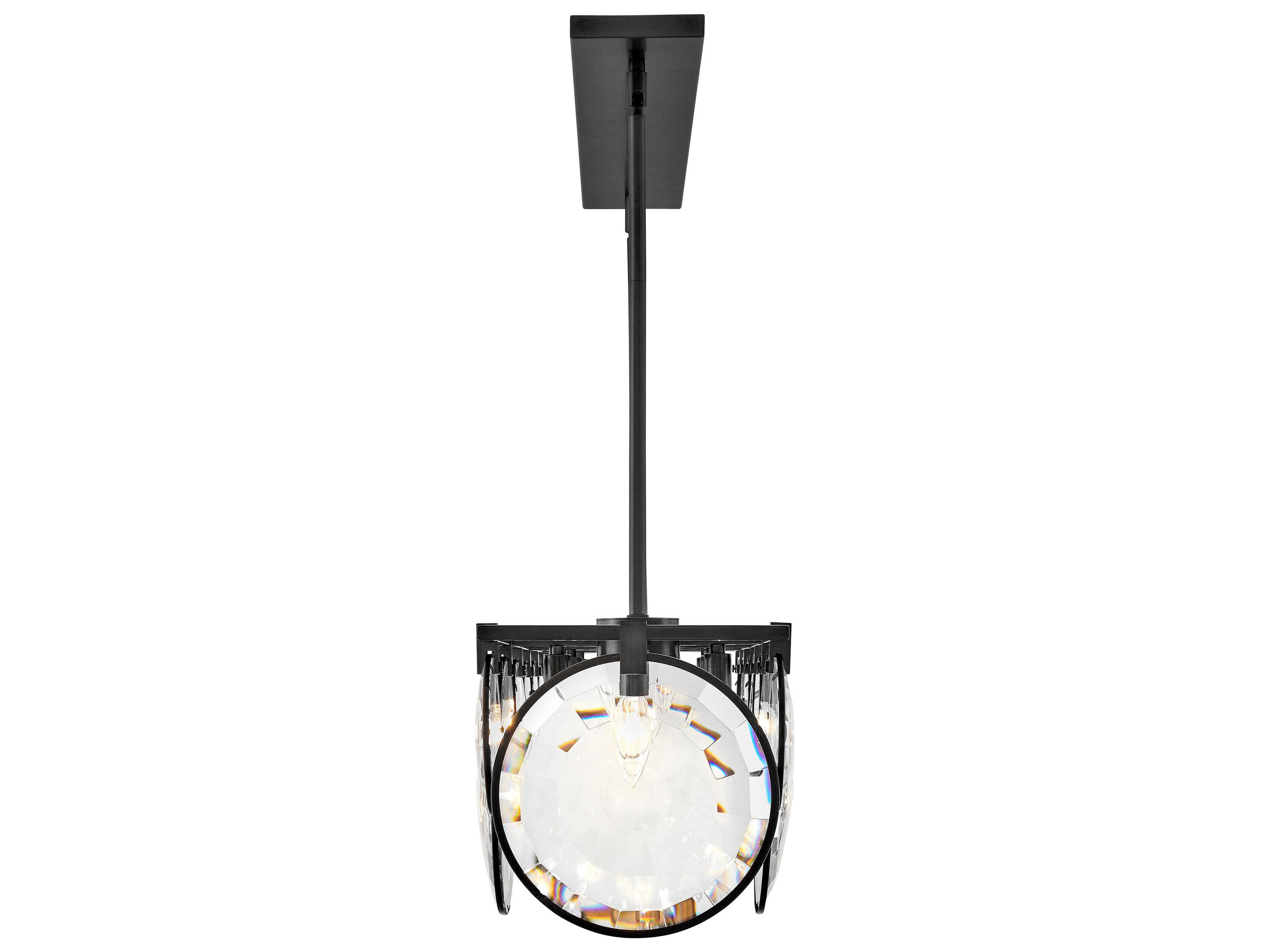 Fredrick Ramond Nala 8-Light Black Crystal LED Geometric Island Pendant