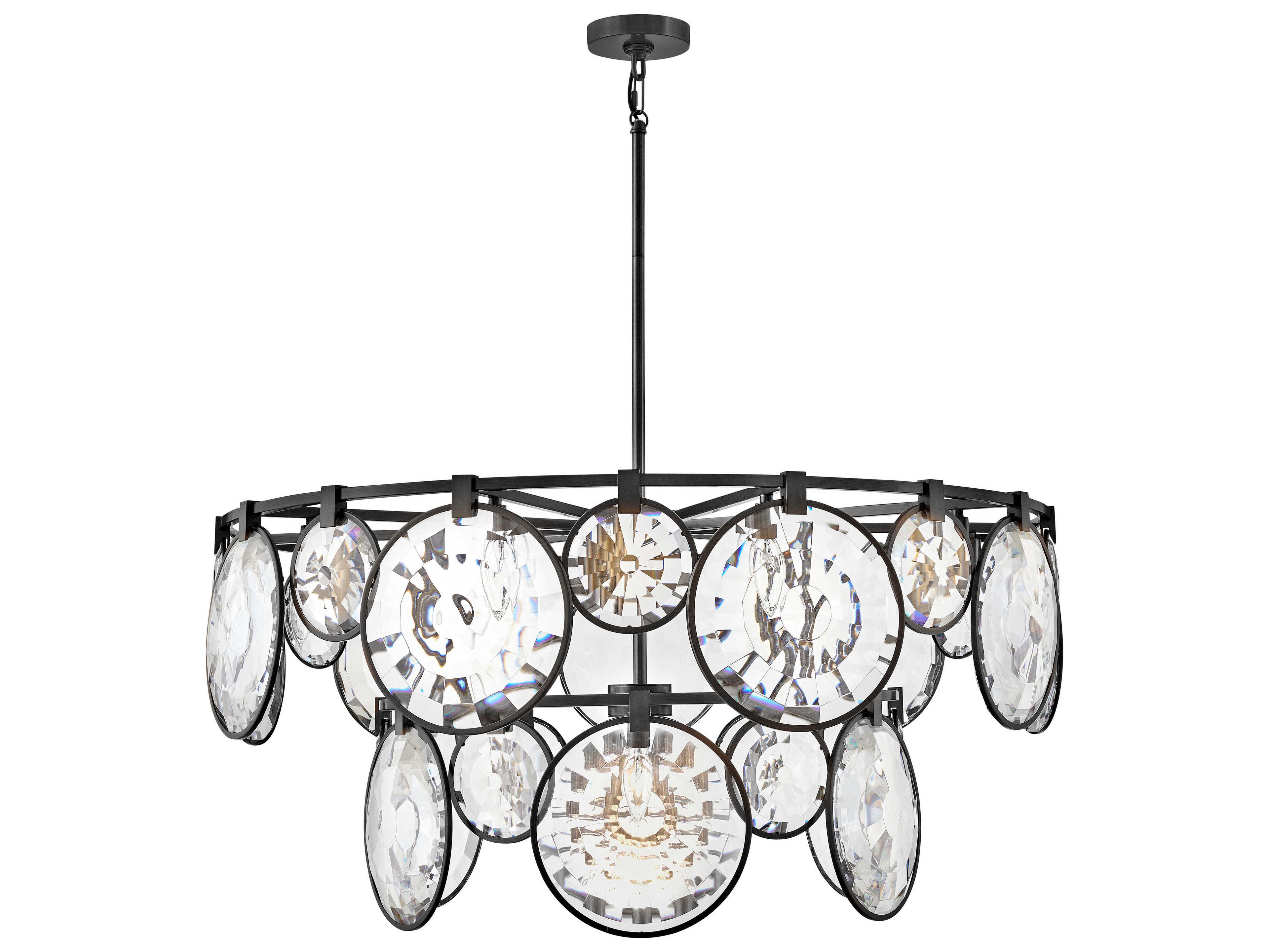 Fredrick Ramond Nala 15-Light Black Crystal LED Pendant