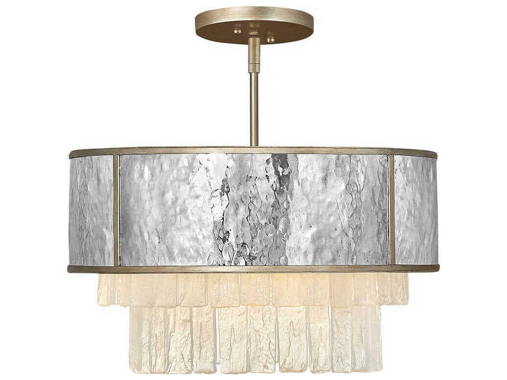 Fredrick Ramond Reverie 4-Light Champagne Gold Crystal Drum Pendant