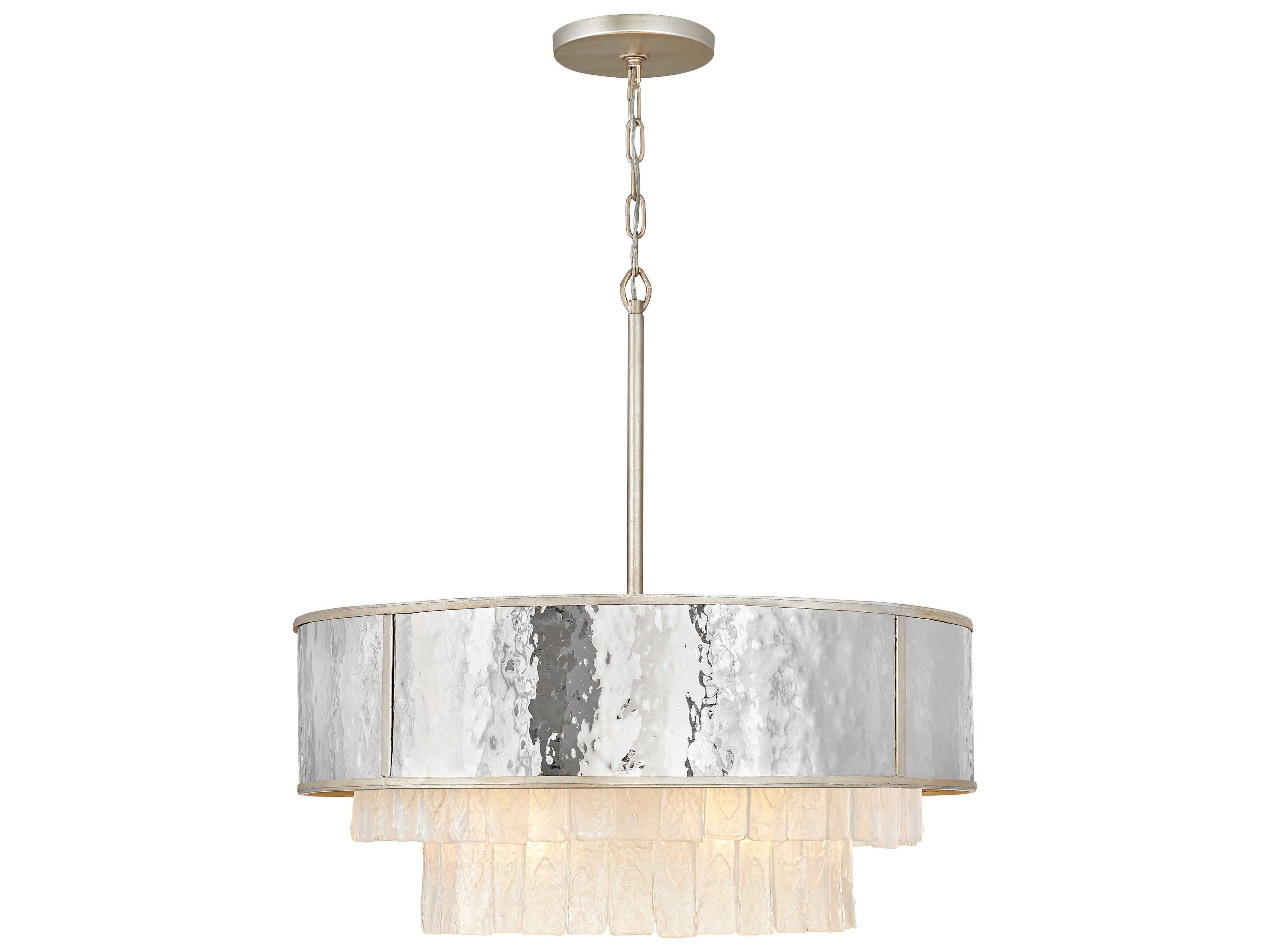 Fredrick Ramond Reverie 8-Light Champagne Gold Crystal Drum Pendant