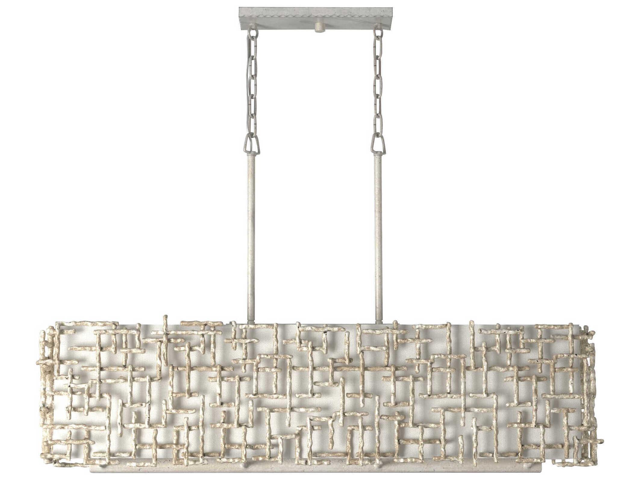 Fredrick Ramond Farrah 8-Light Silver Leaf Geometric Island Pendant