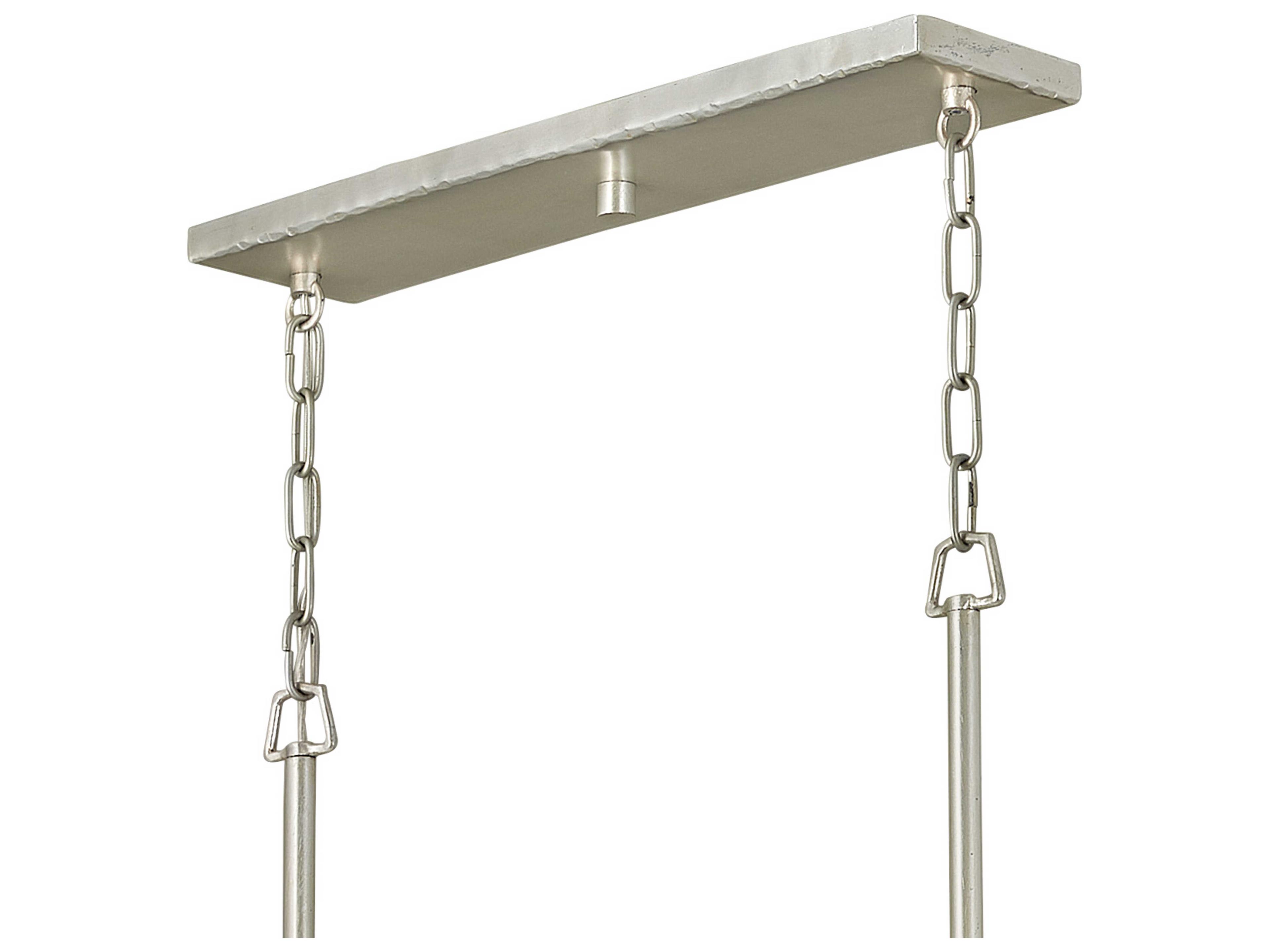 Fredrick Ramond Farrah 10-Light Silver Leaf Island Pendant