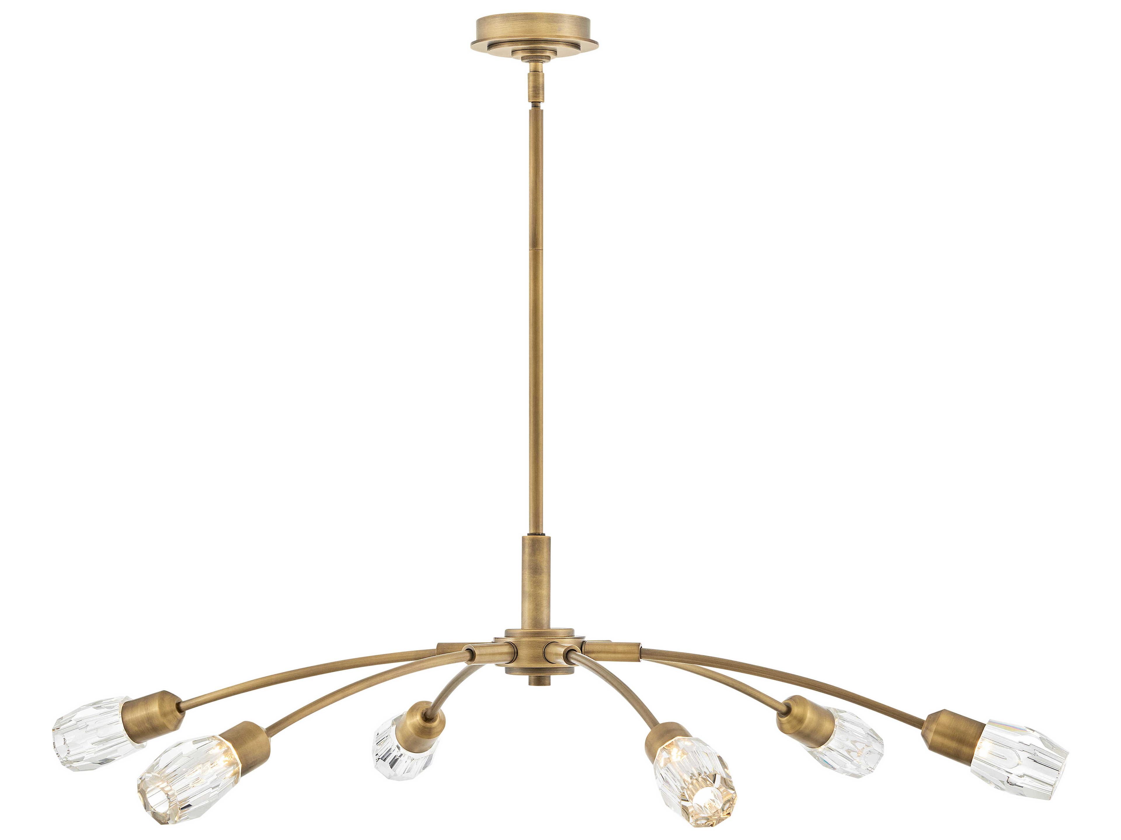 Fredrick Ramond Atera 6-Light Heritage Brass Chandelier