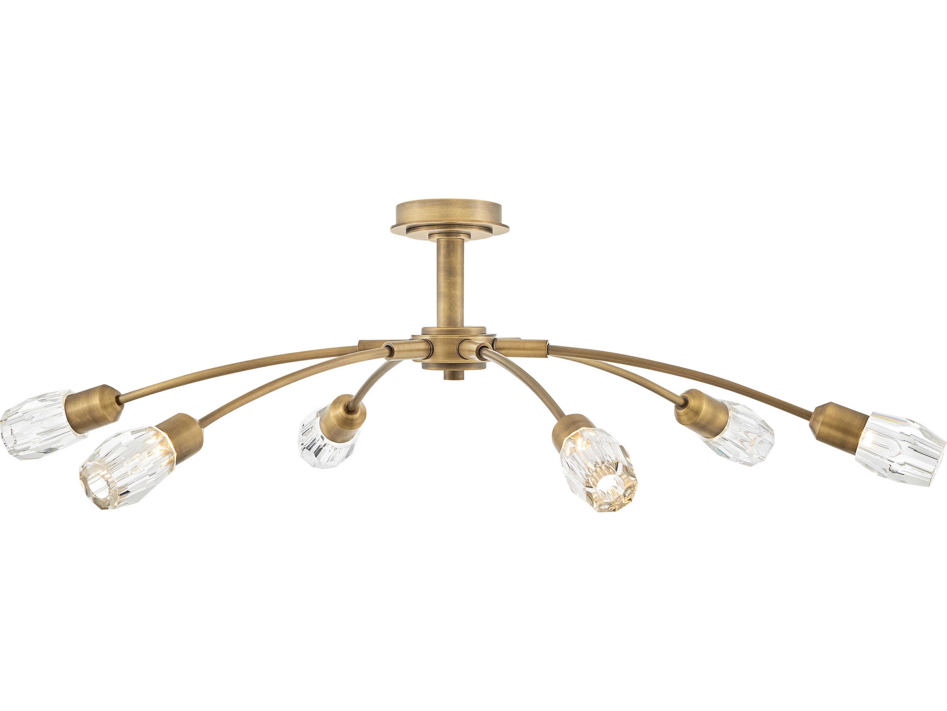 Fredrick Ramond Atera 6-Light Heritage Brass Chandelier