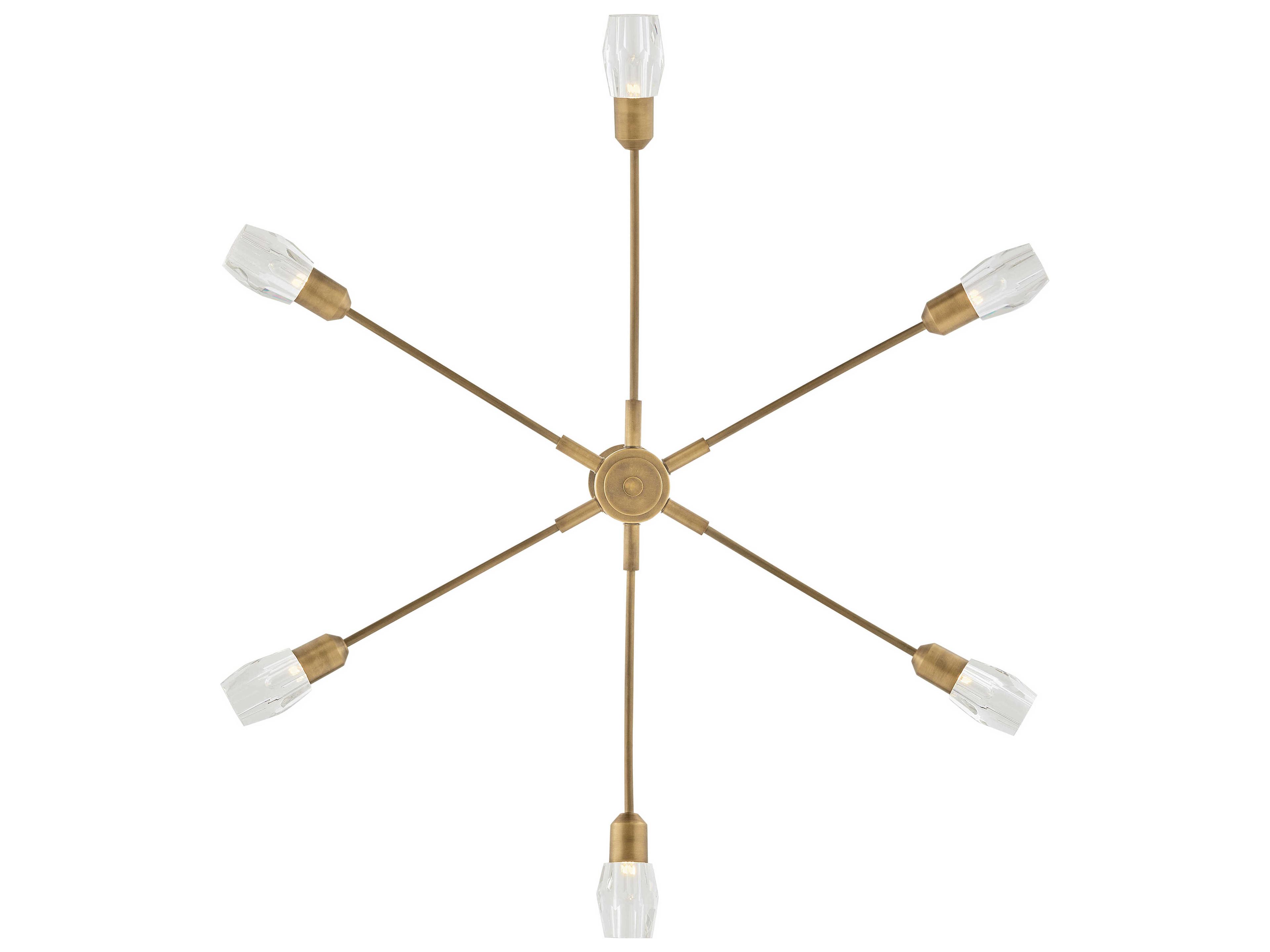 Fredrick Ramond Atera 6-Light Heritage Brass Chandelier