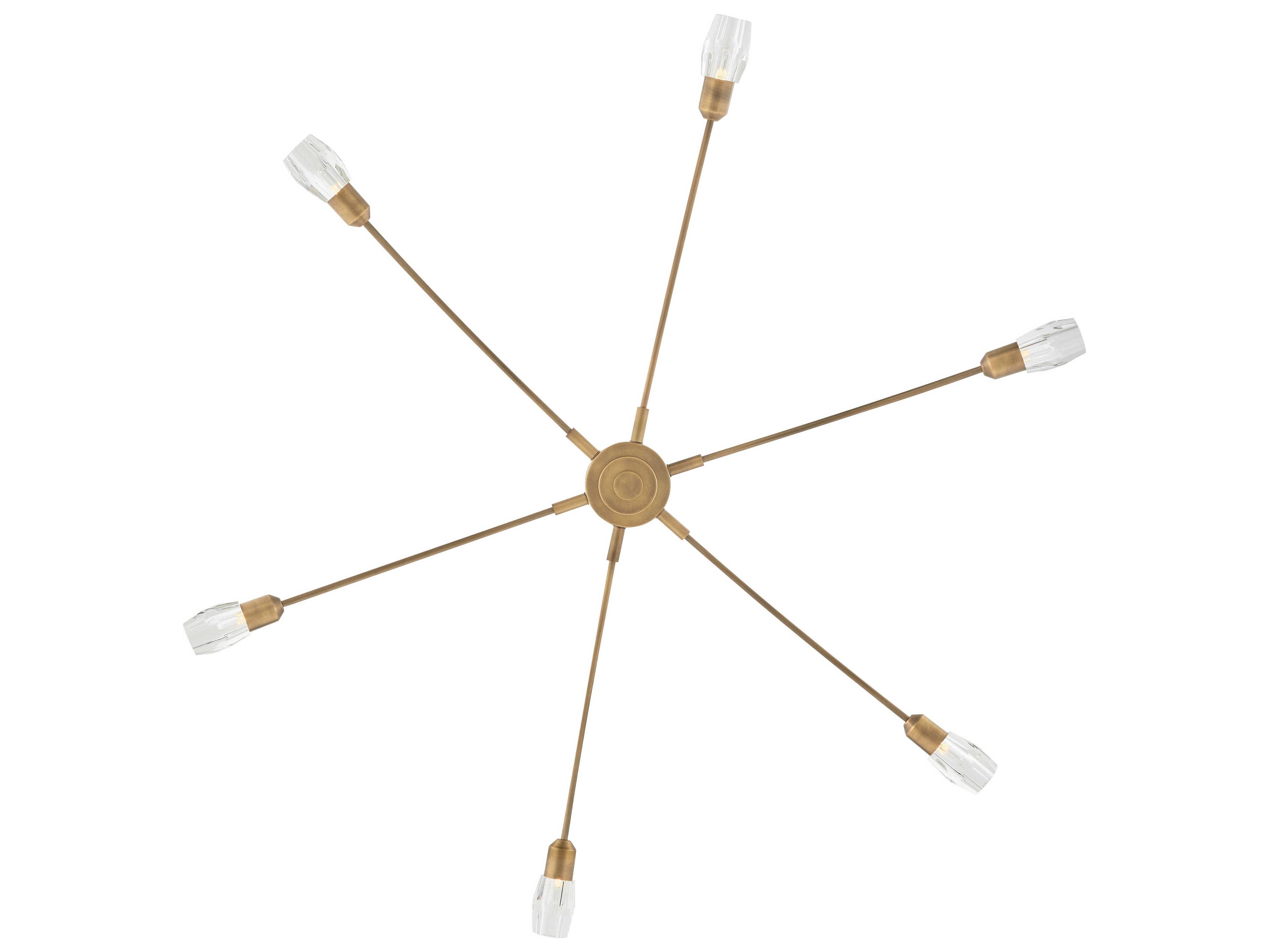 Fredrick Ramond Atera 6-Light Heritage Brass Chandelier